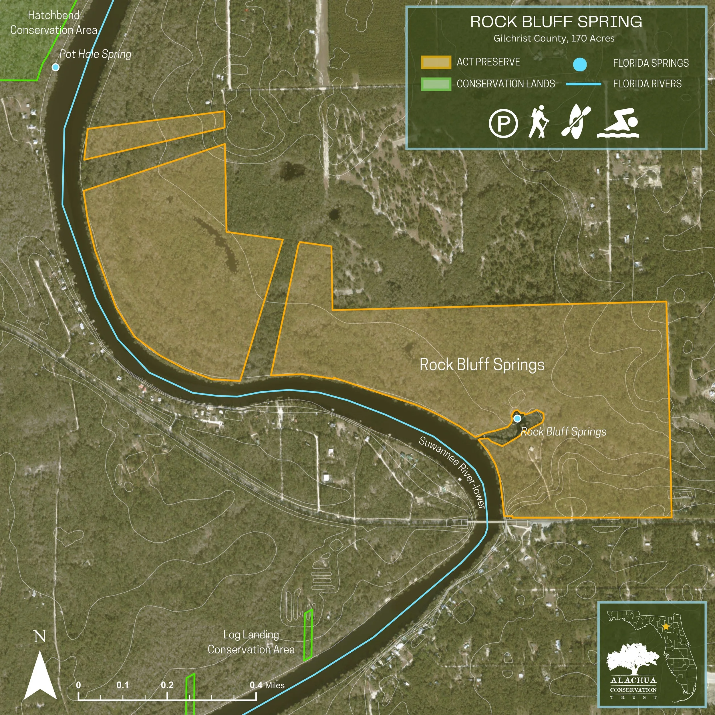 Rock Bluff Springs Region Map