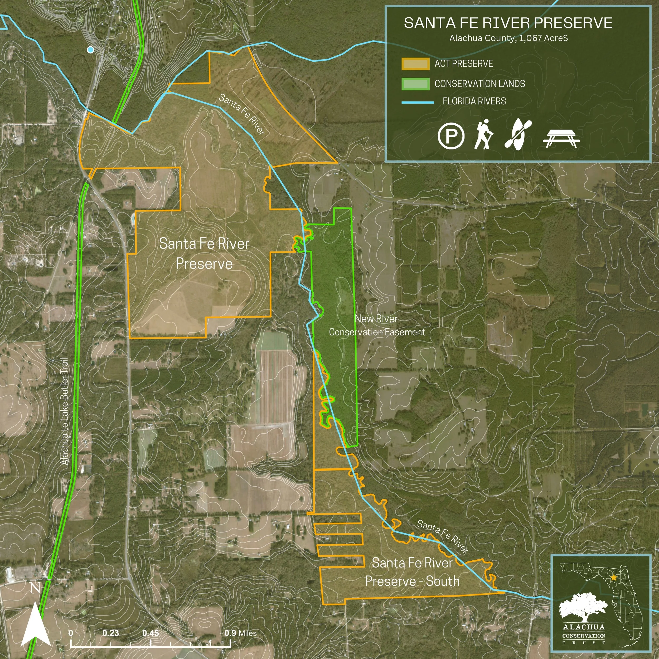 Santa Fe River Preserve Region Map