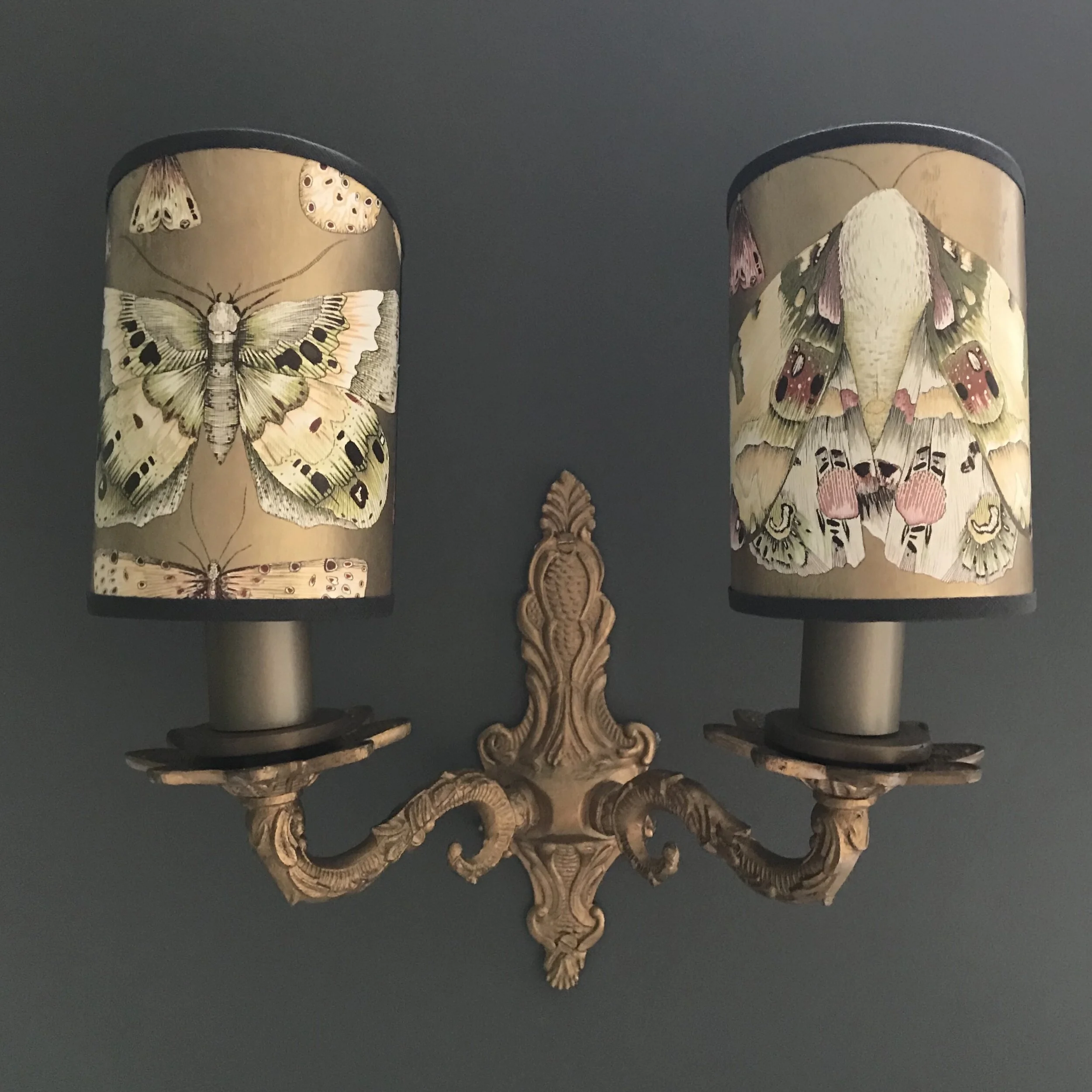 Lighting Lamp Shades Acanthus Leaf Sea Foam Handmade Candle Clip Half ...