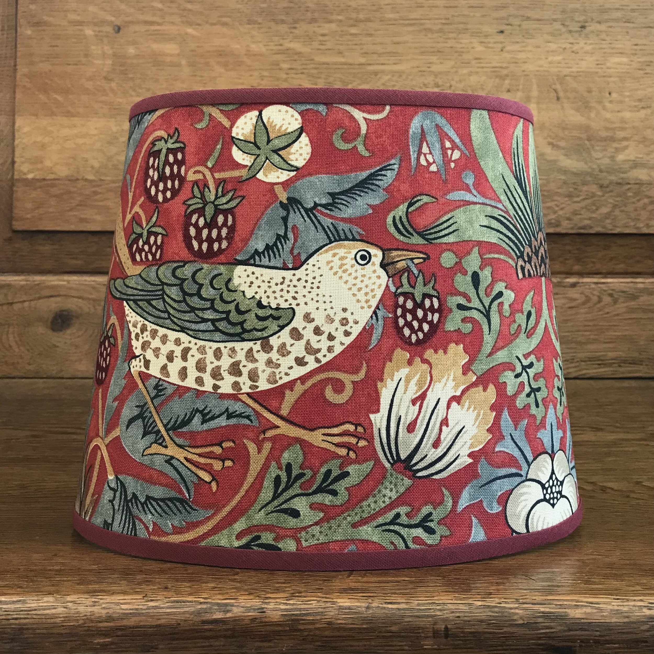 Morris Strawberry Thief - Small Oval Table Lampshade