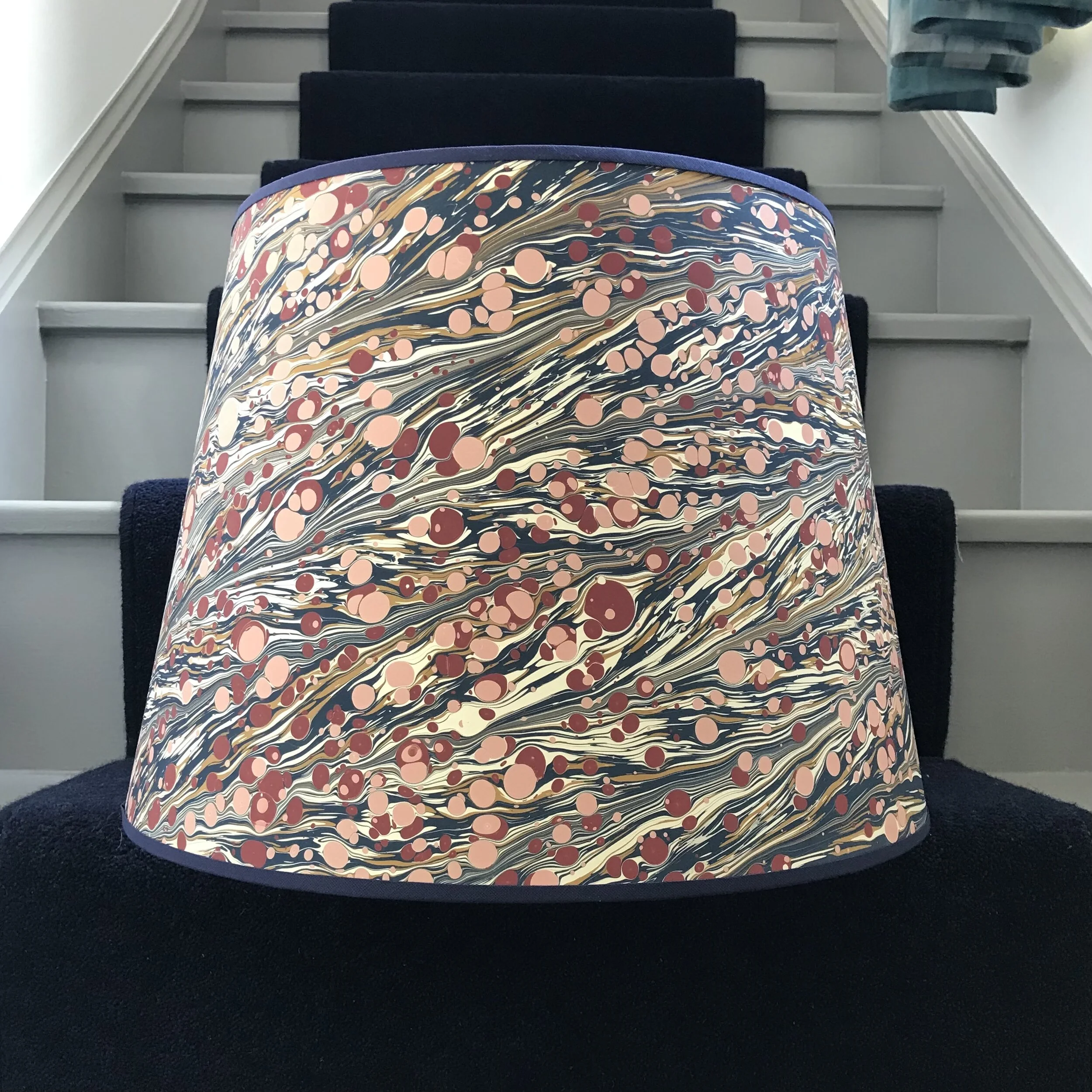 Hand Marbled Fantasy Zebra - Grande Tapered Lampshade