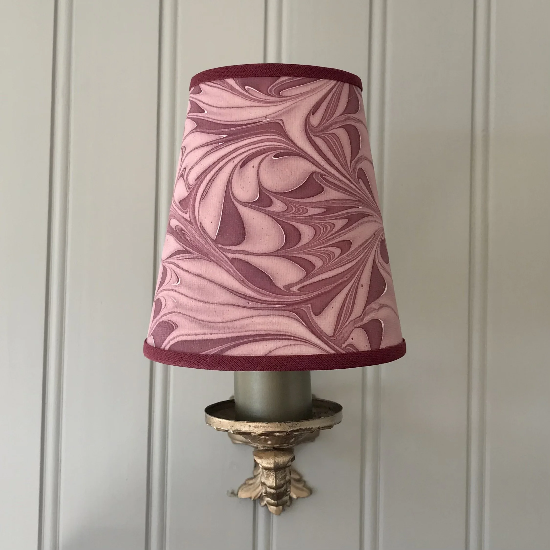 Hand Marbled Clarosa Candle Clip Lampshade