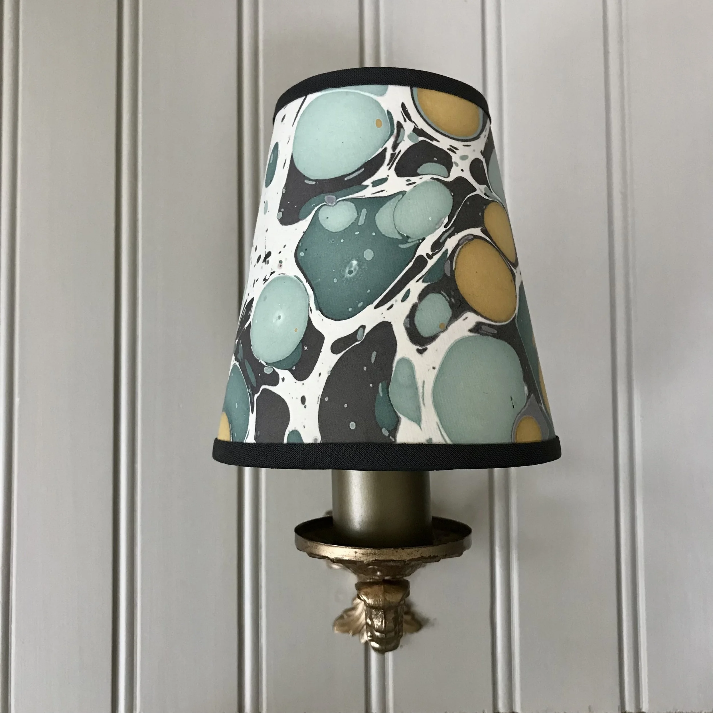 Hand Marbled Budleigh Candle Clip Lampshade