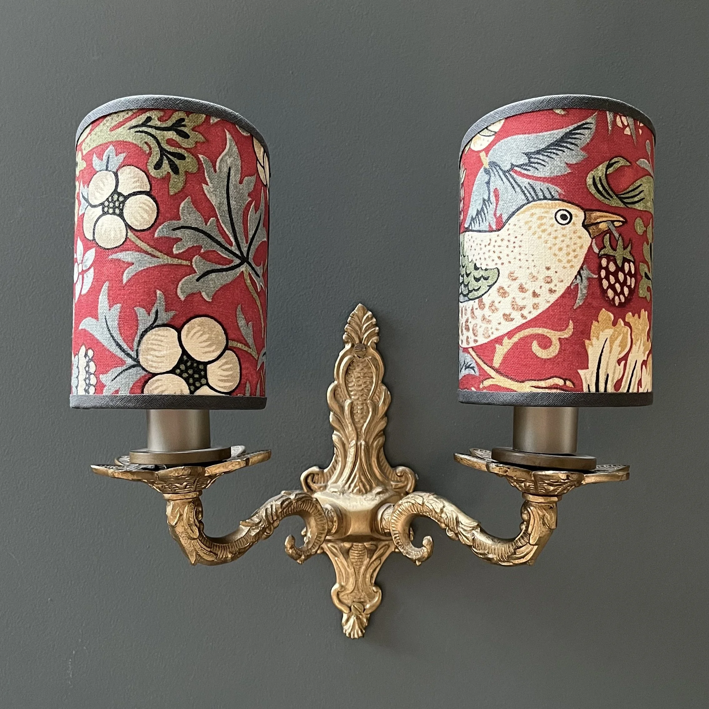 Morris Strawberry Thief Half Lampshade