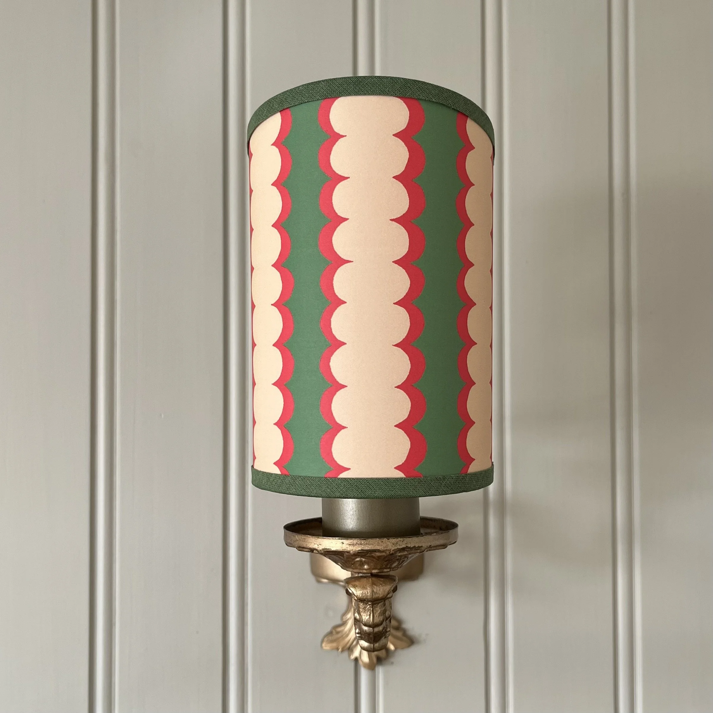Vertical Scallop Forest - Half Lampshade