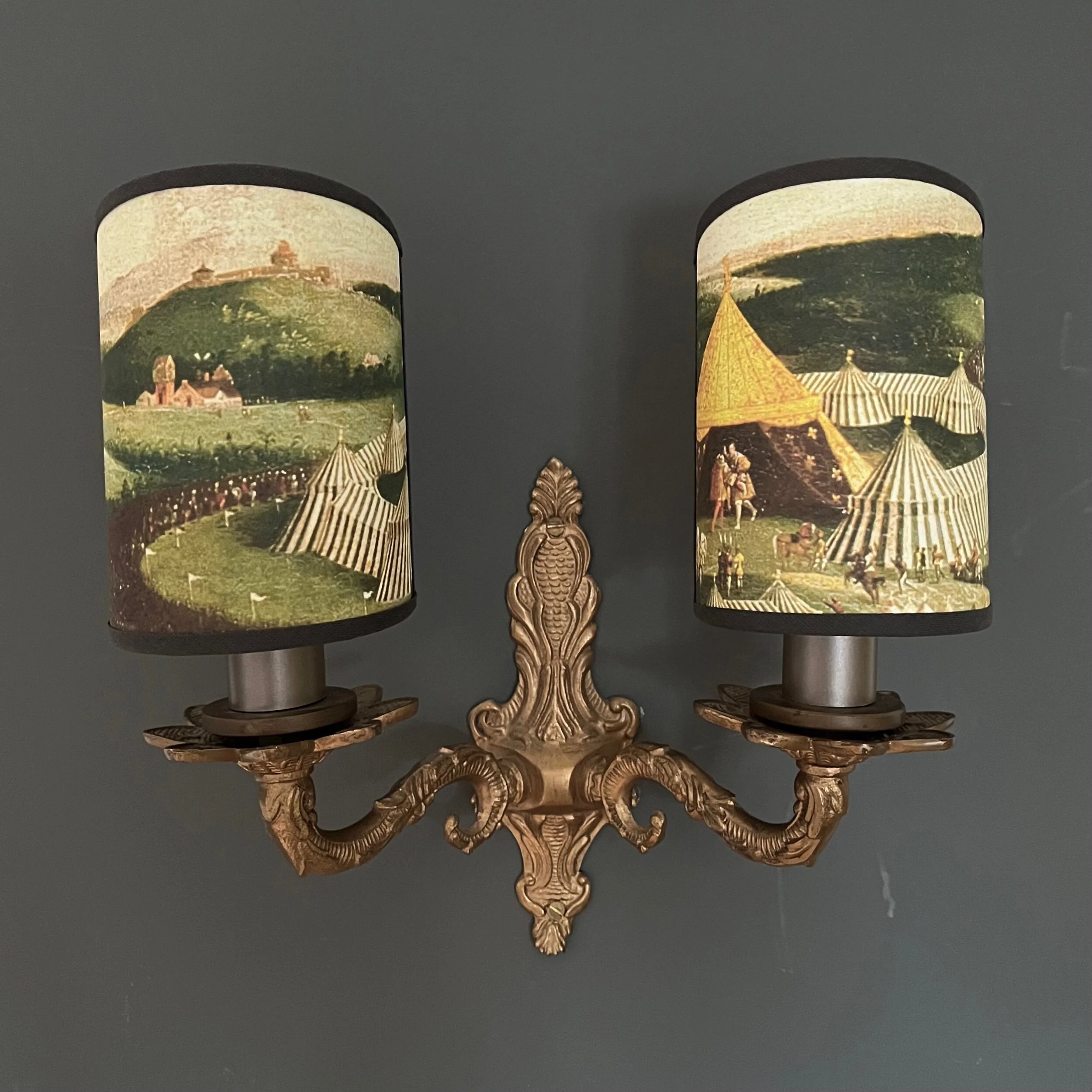 Cloth of Gold Half Lampshade