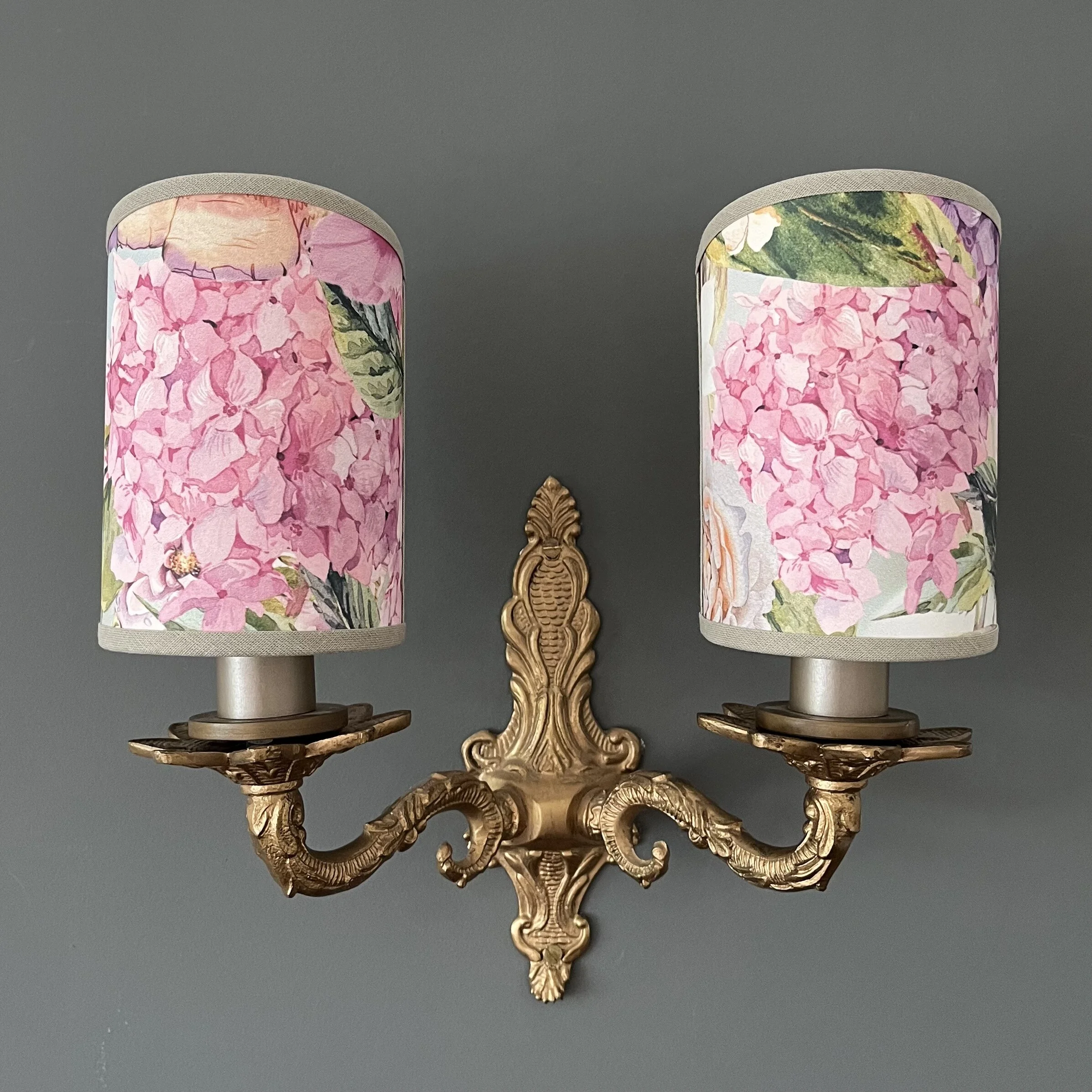 Pastel Bloom Half Lampshade
