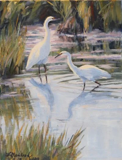 Waders, Oil on Canvas