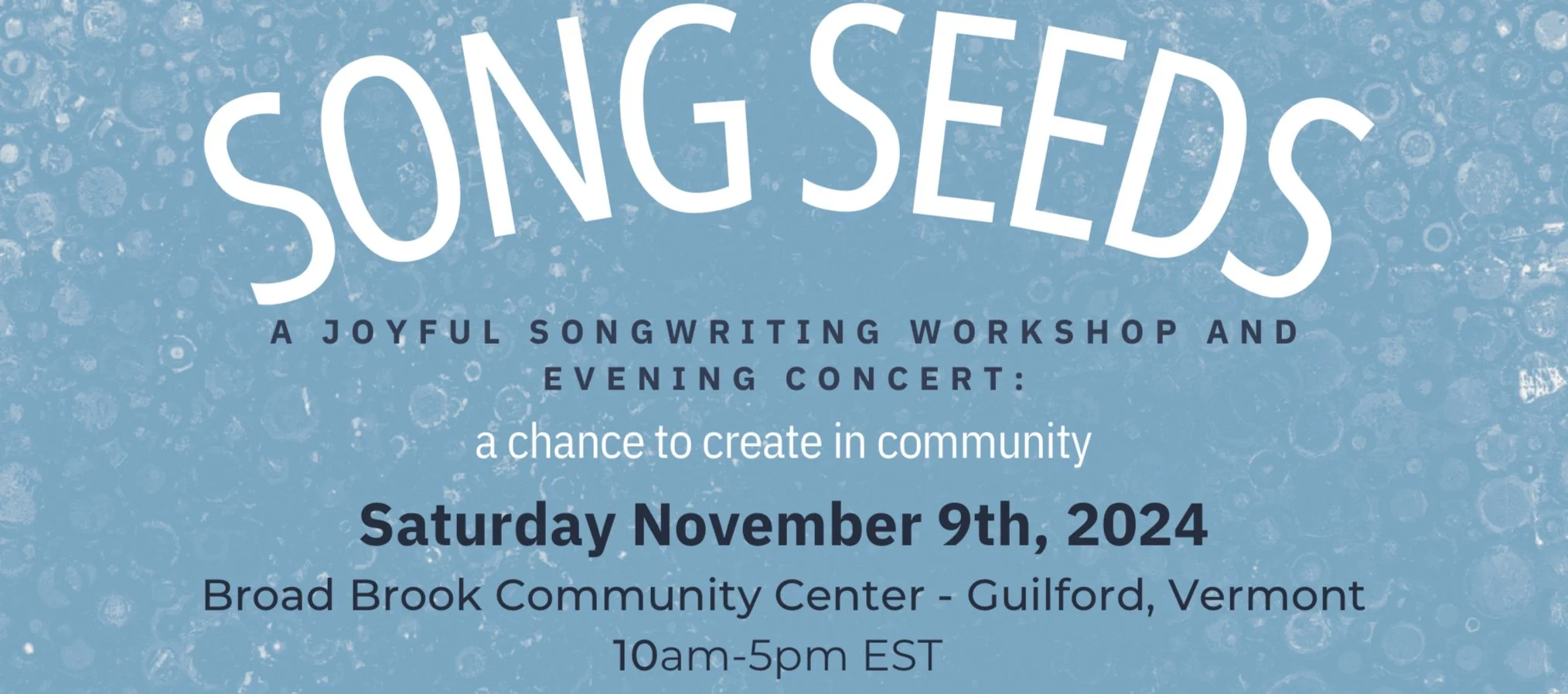 Song Seeds Songwriting Workshop