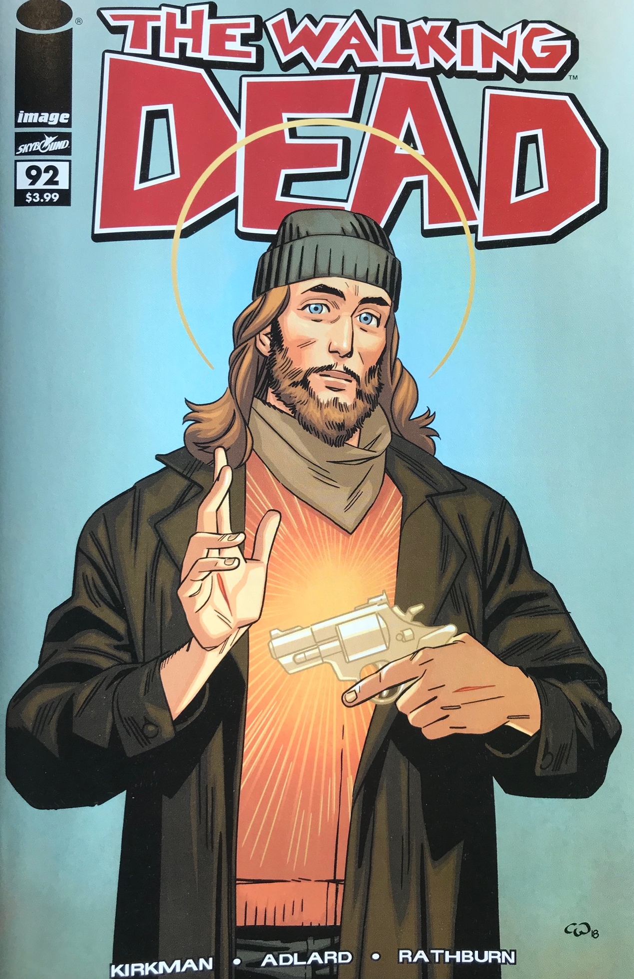The Walking Dead #92 15th Anniversary Blind Bag Cory Walker Variant Signed by Charlie Adlard