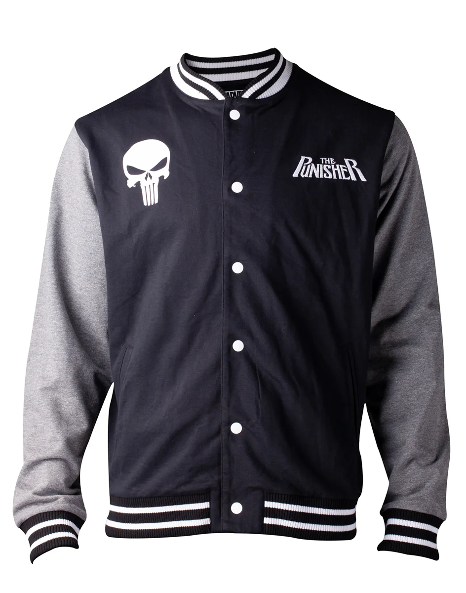 The Punisher Skull Logo Varsity Jacket