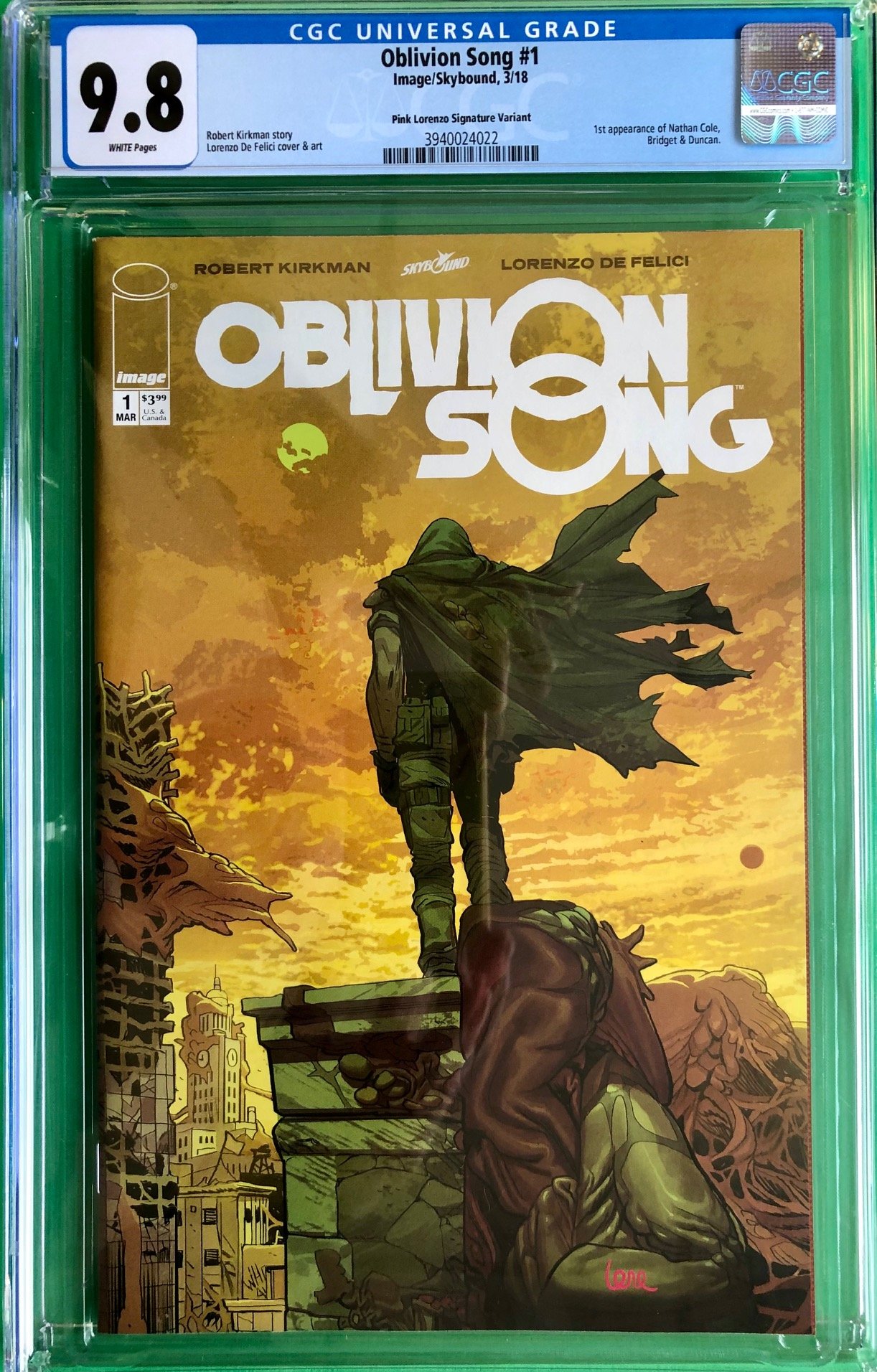 Oblivion Song #1 CGC 9.8 Pink Signature Variant