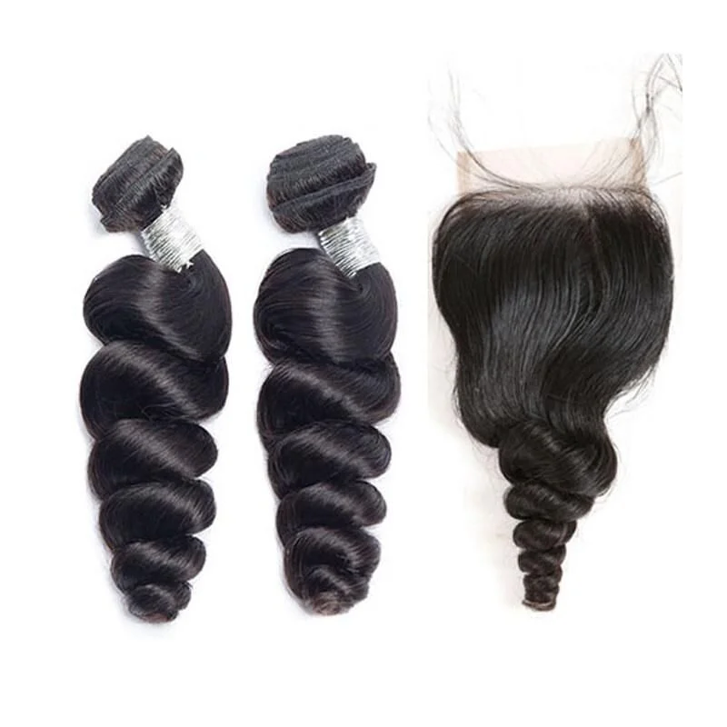‼️Unit 4Sale‼️ 2&1/2 bundles & closure $180 Amazon.com : FQ Straight Human Hair Bundles Peruvian 4  main image 3