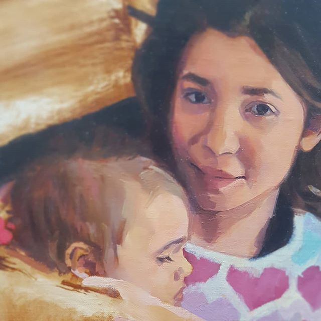 Looking forward to working on this sweet little study a bit more in the future.

Also looking forward to seeing these two lovely sisters again when we move back to Albuquerque this spring!