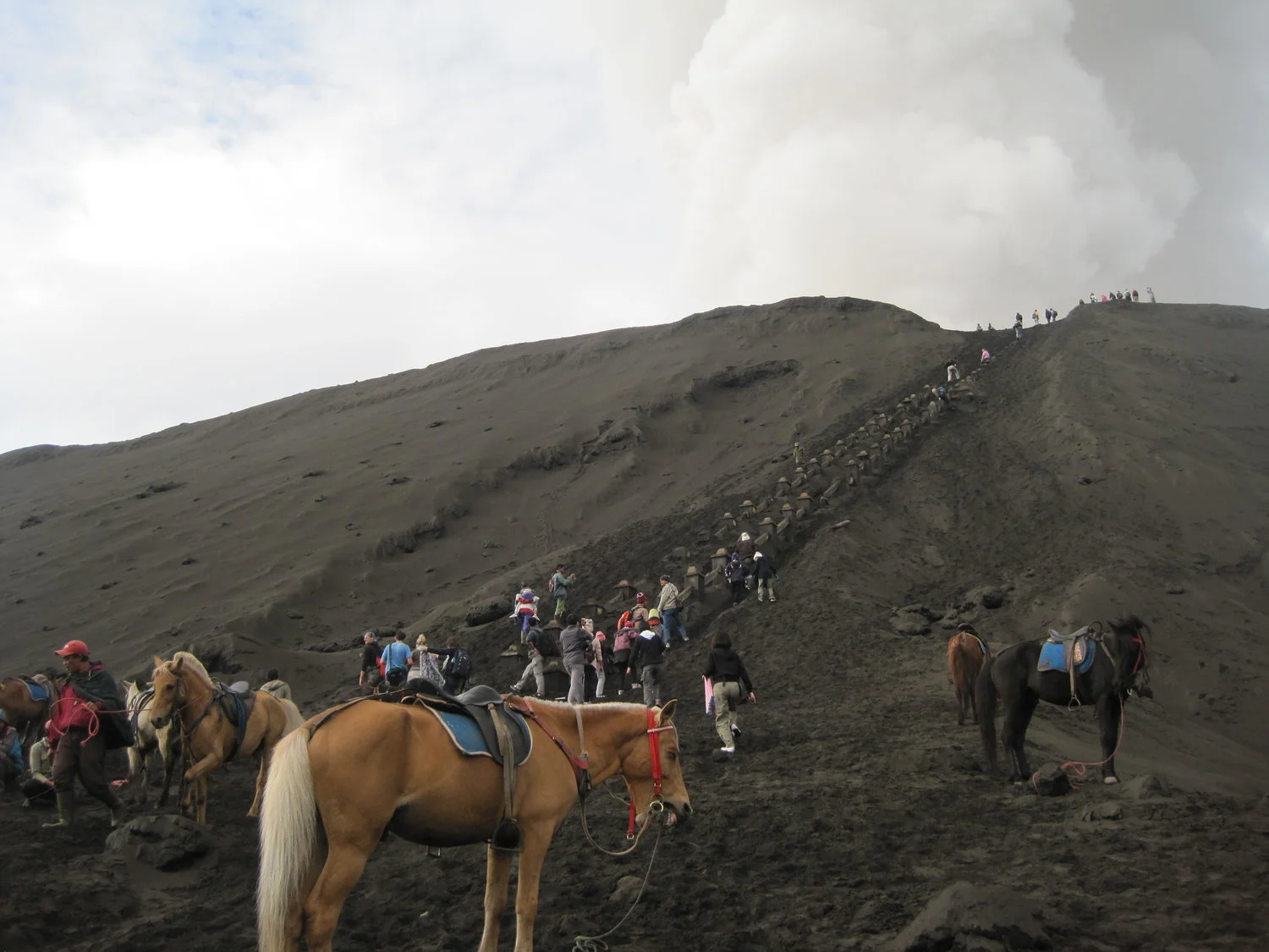 HORSEBACK RIDING ON A VOLCANIC CRATER – MT.BROMO, INDONESIA
