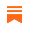 Close-up of an orange flag with a black downward-pointing arrow symbol.