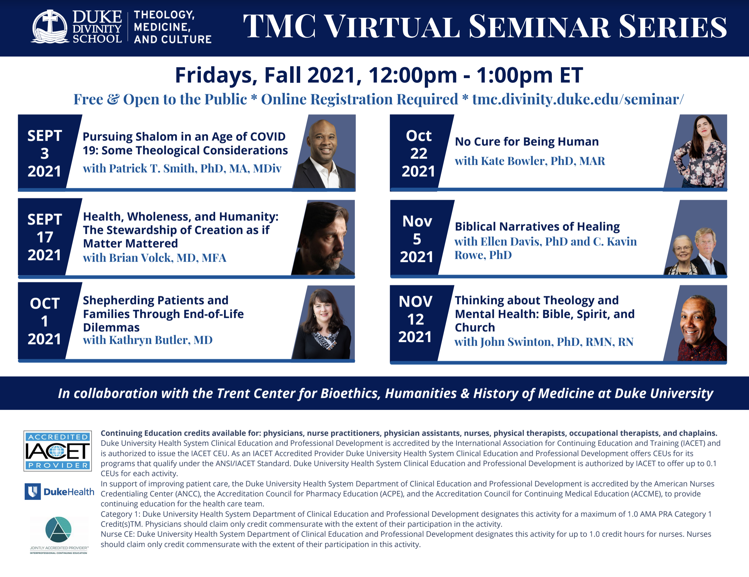 TMC Virtual Seminar Series — CMDA Student Life