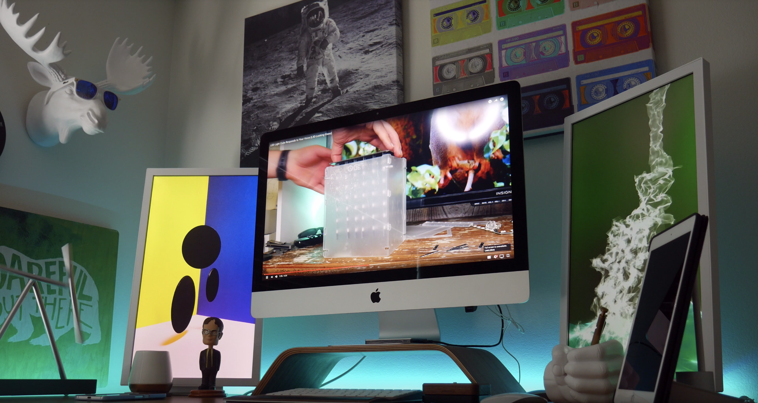 This was Chris' desk setup where several videos were filmed back in the iMac days. This very setup was featured in a TechSource Setup Wars episode.
