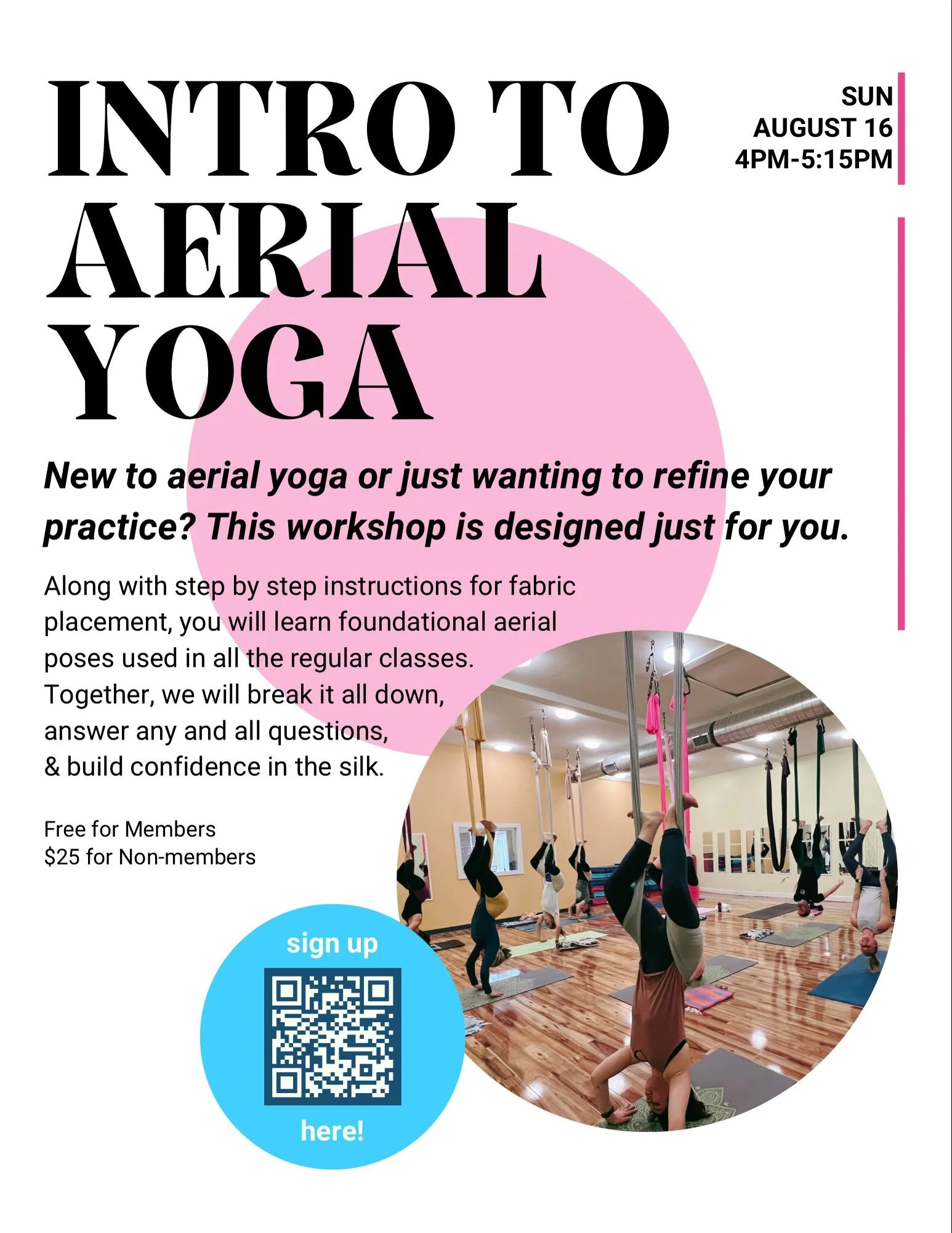 INTRO TO AERIAL YOGA
Come to this workshop to learn more about Aerial Yoga. 

Learn the body and fabric placement, how to get into poses, and all the benefits of Aerial Yoga.

Sign up today to save your spot. 🔗 in bio @hellosunshineyoga_ 

#beginner