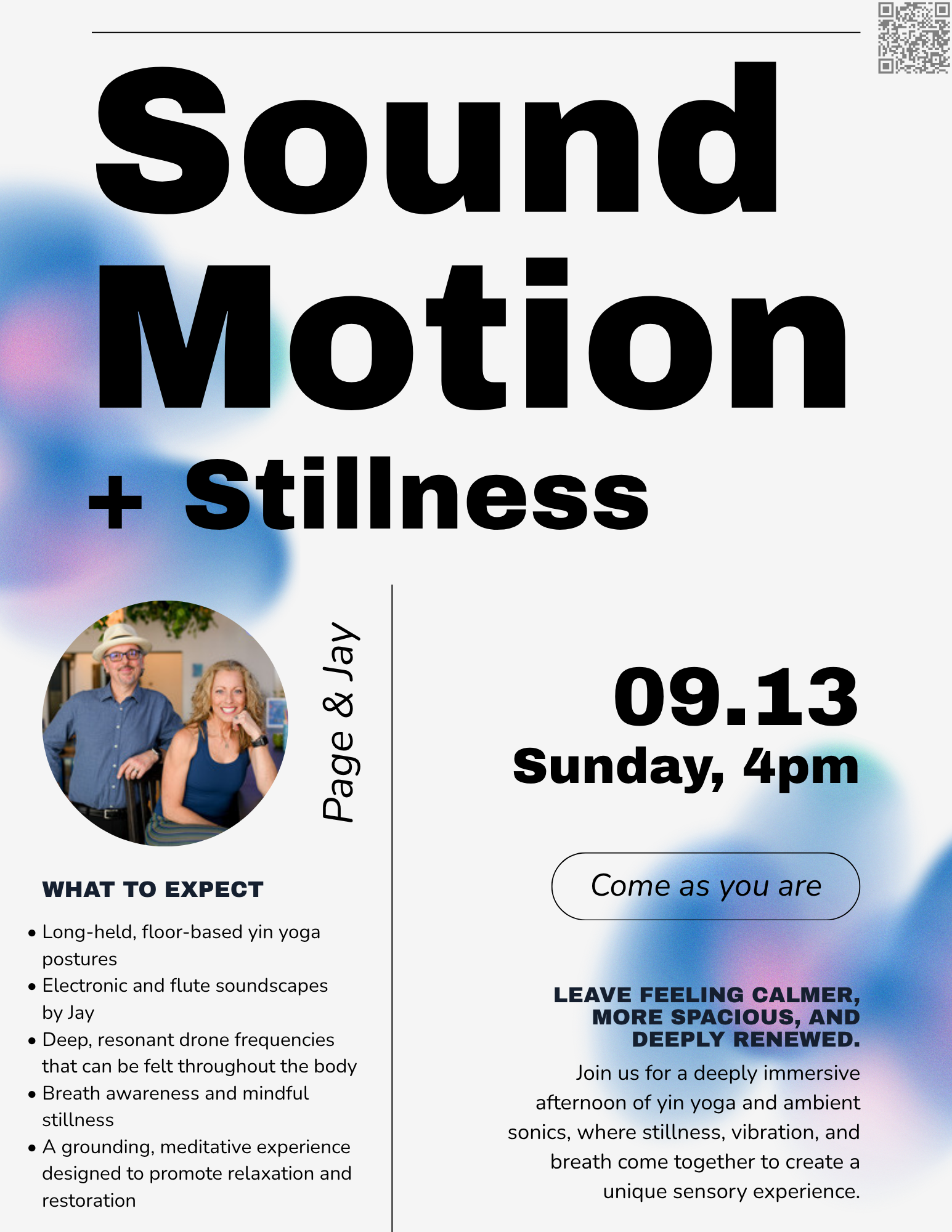 Sound Motion + Stillness