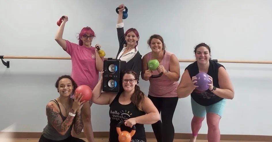 Girl Power! This was our last Music and Muscles with Megan. We had so much fun singing along too, the empowering feminine playlist.

Stay tuned for the next session.

If you wanna do fun things like this, when you work out, join us!
Our intro month i