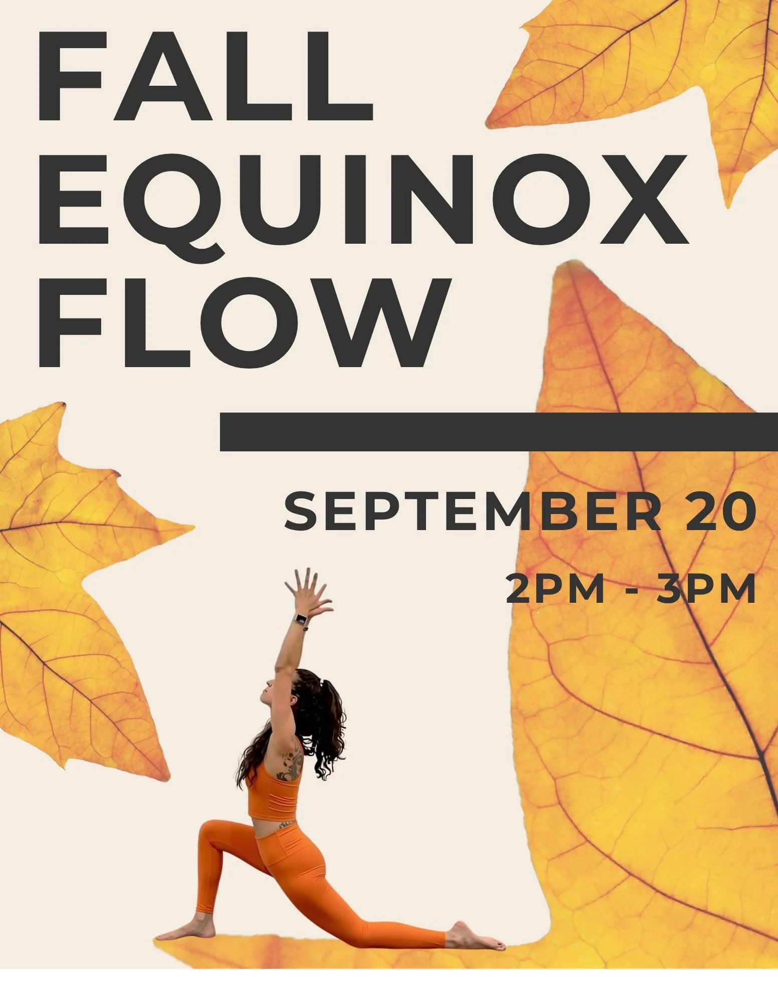 FALL EQUINOX FLOW this Sunday September 20, 2pm

Join us for the beautiful practice to align with the change of the season. 

Lego of whatever needs to be released. Relax and renew. Bring your journal.

Sign up @hellosunshineyoga_ 

#equinox #cincinn