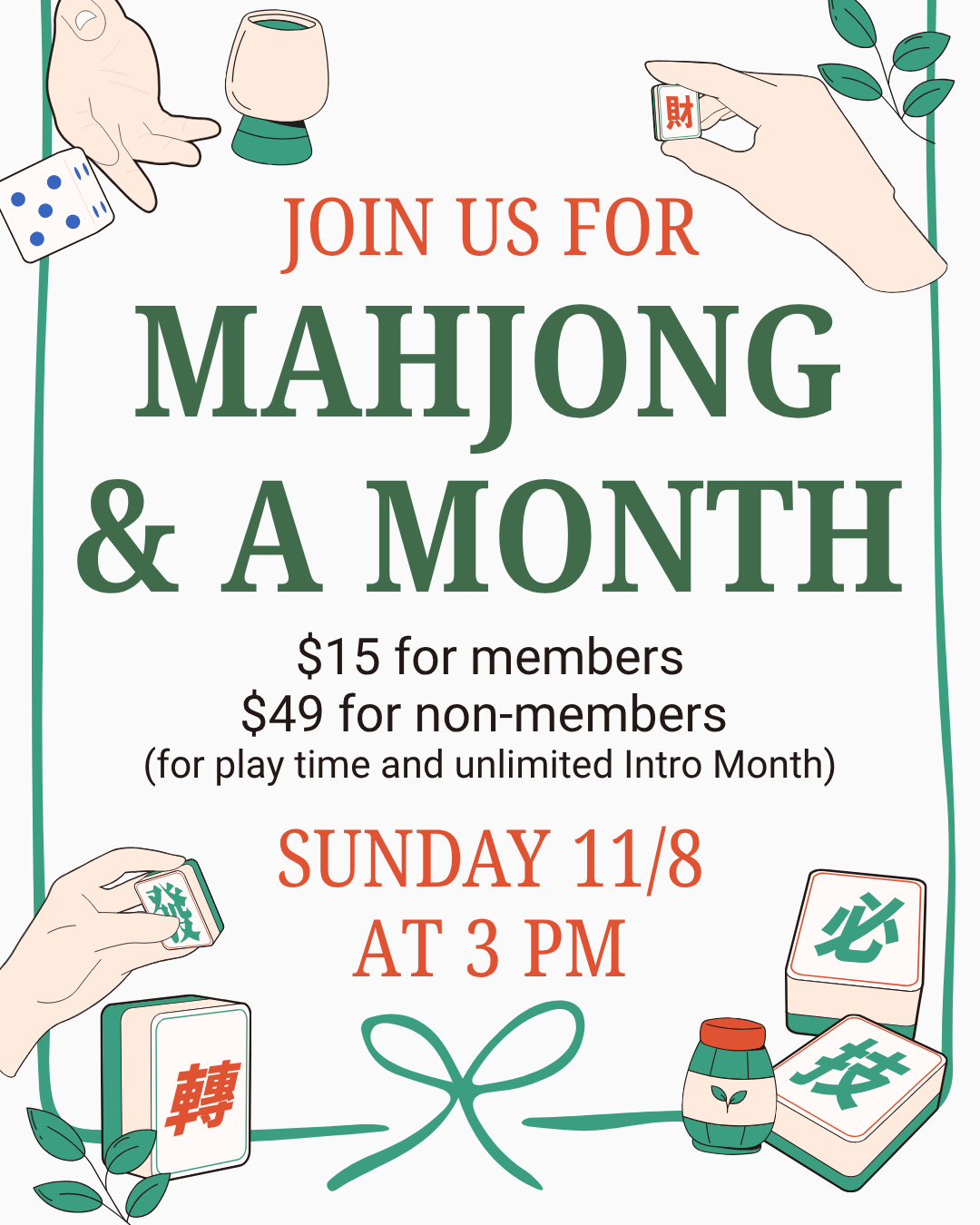 Mahjong and a Month!
