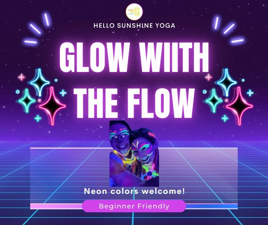 Glow with the Flow Yoga: 80s Night

Join us for a Yoga Flow under the black lights set to your favorite 80s hits. This all-levels class blends classic vinyasa with a fun, retro energy &mdash; expect glow make-up, neon accents, and a playlist packed w