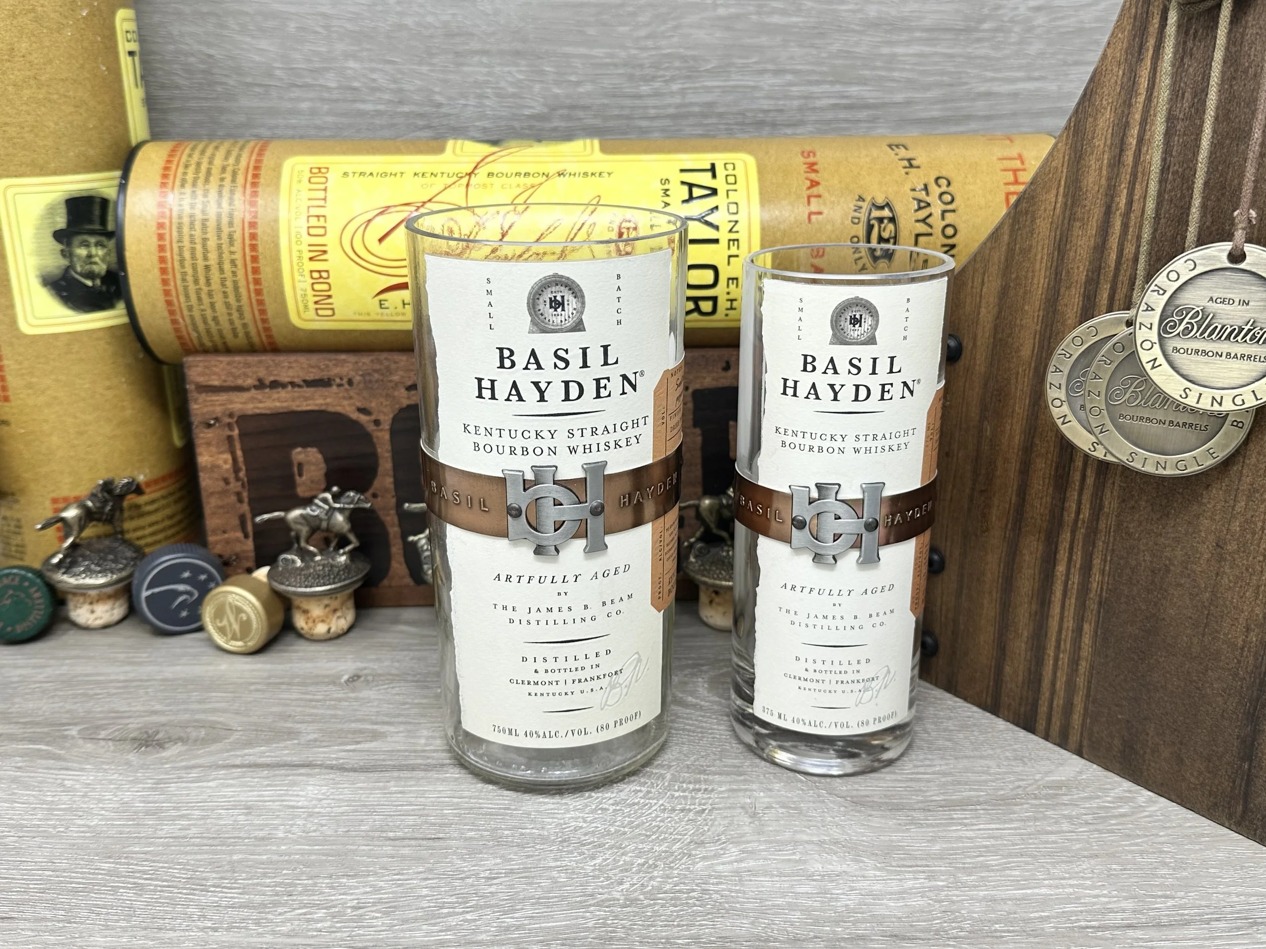 Basil Hayden 750ml & 375ml Candle Set