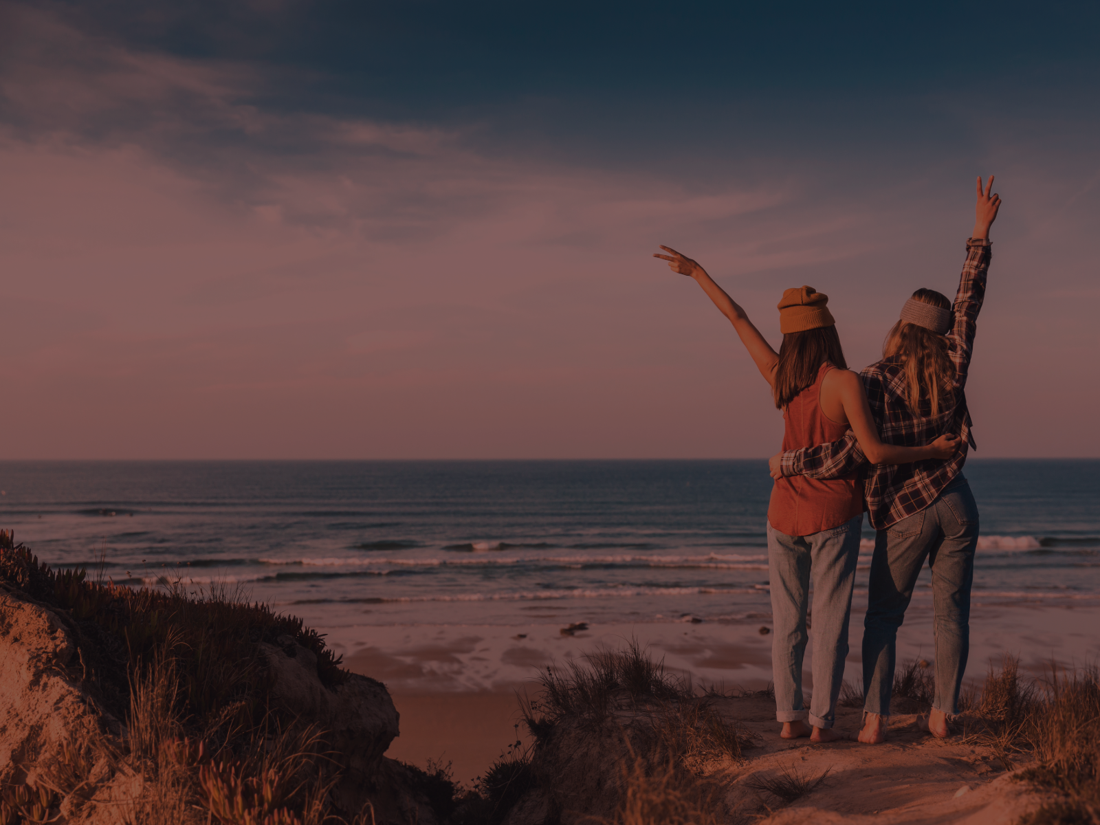 Friends on beach