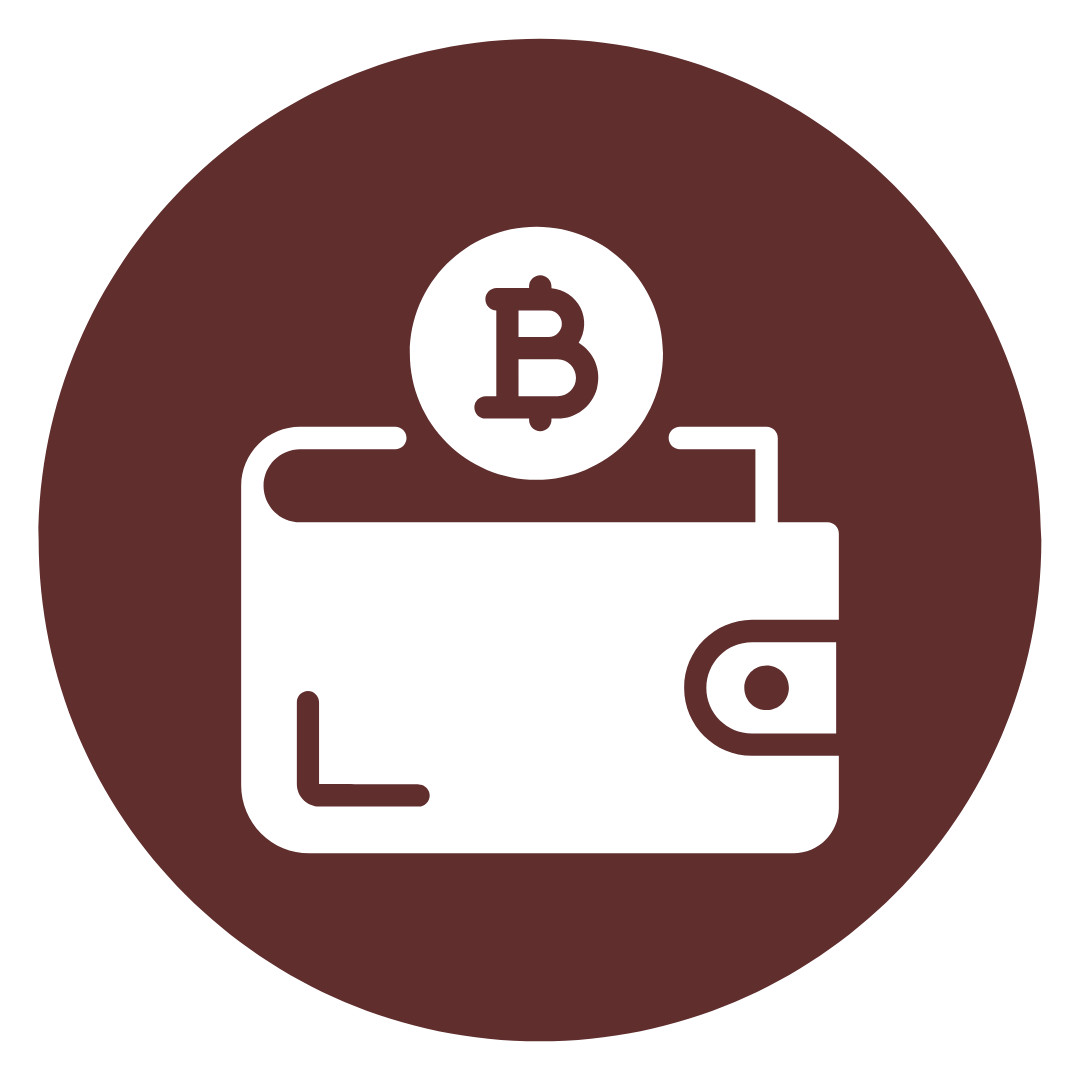 Wallet with Cryptocurrency Graphic