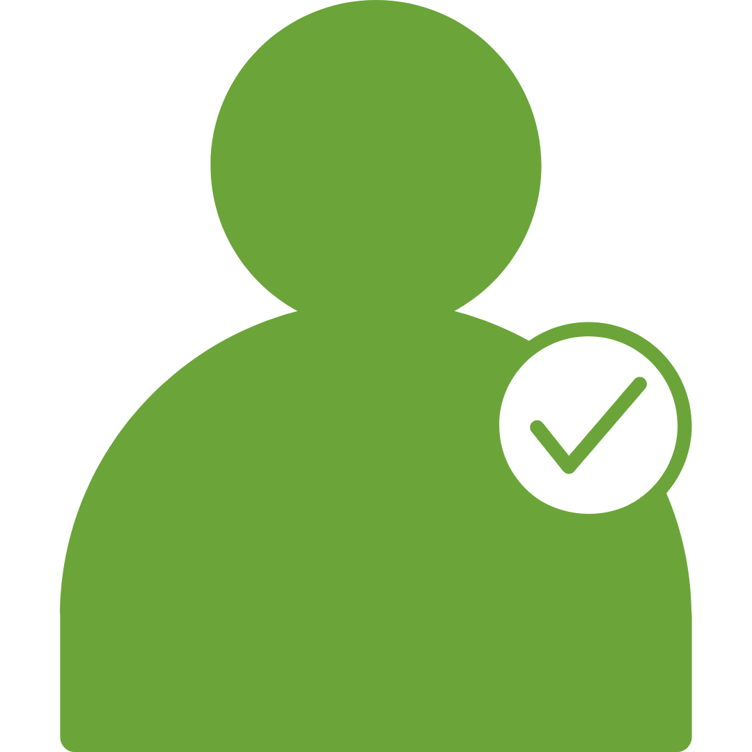 Person Silhouette with Check Mark