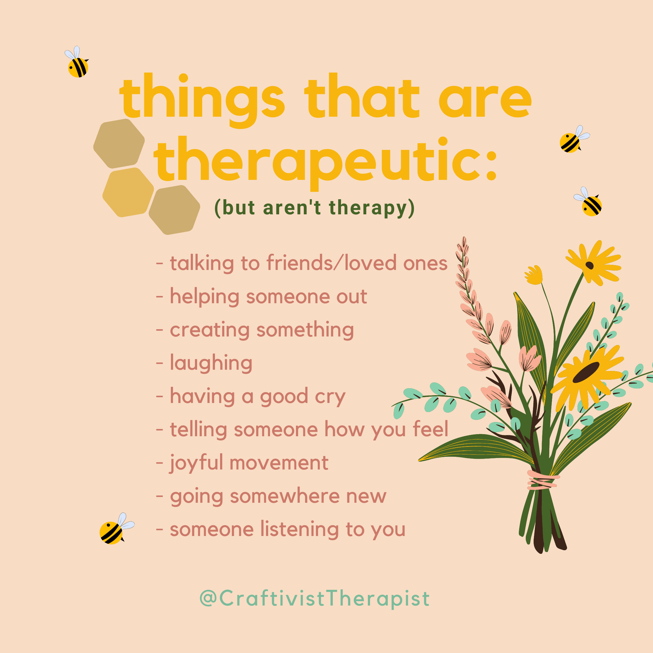 Every so often, I come across a sentiment that goes something like, &quot;Shopping is my therapy lol!&quot; and it makes me internally facepalm.⁣
.⁣
I want to acknowledge that talk therapy isn't the only way to heal--not by a long shot. In fact, I'm 
