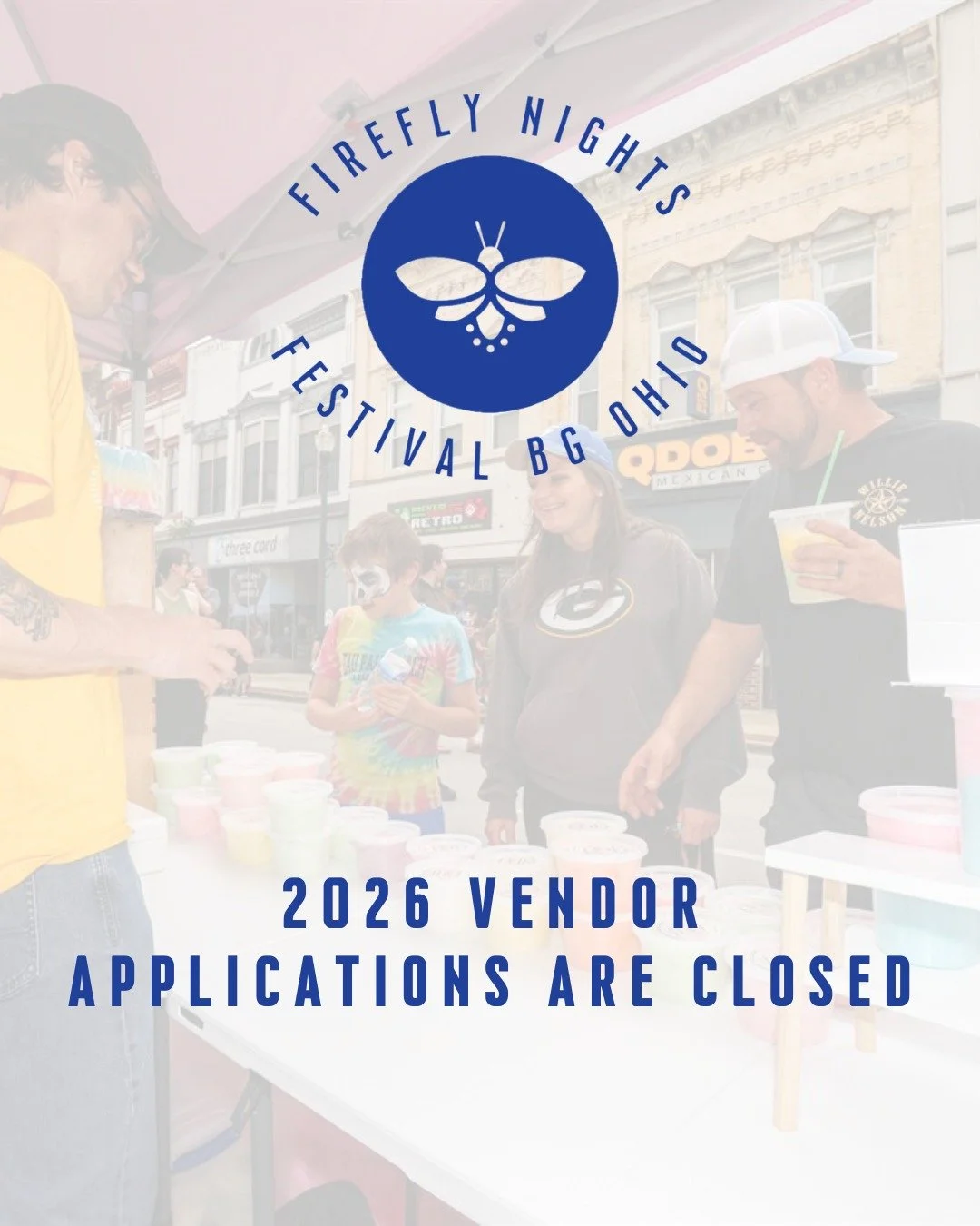 The vendor applications for the 2026 Firefly Nights Festival are closed at this time. If you have applied we will be reaching out to you this week to inform you if you have been accepted. We have received numerous applications this year and will do o