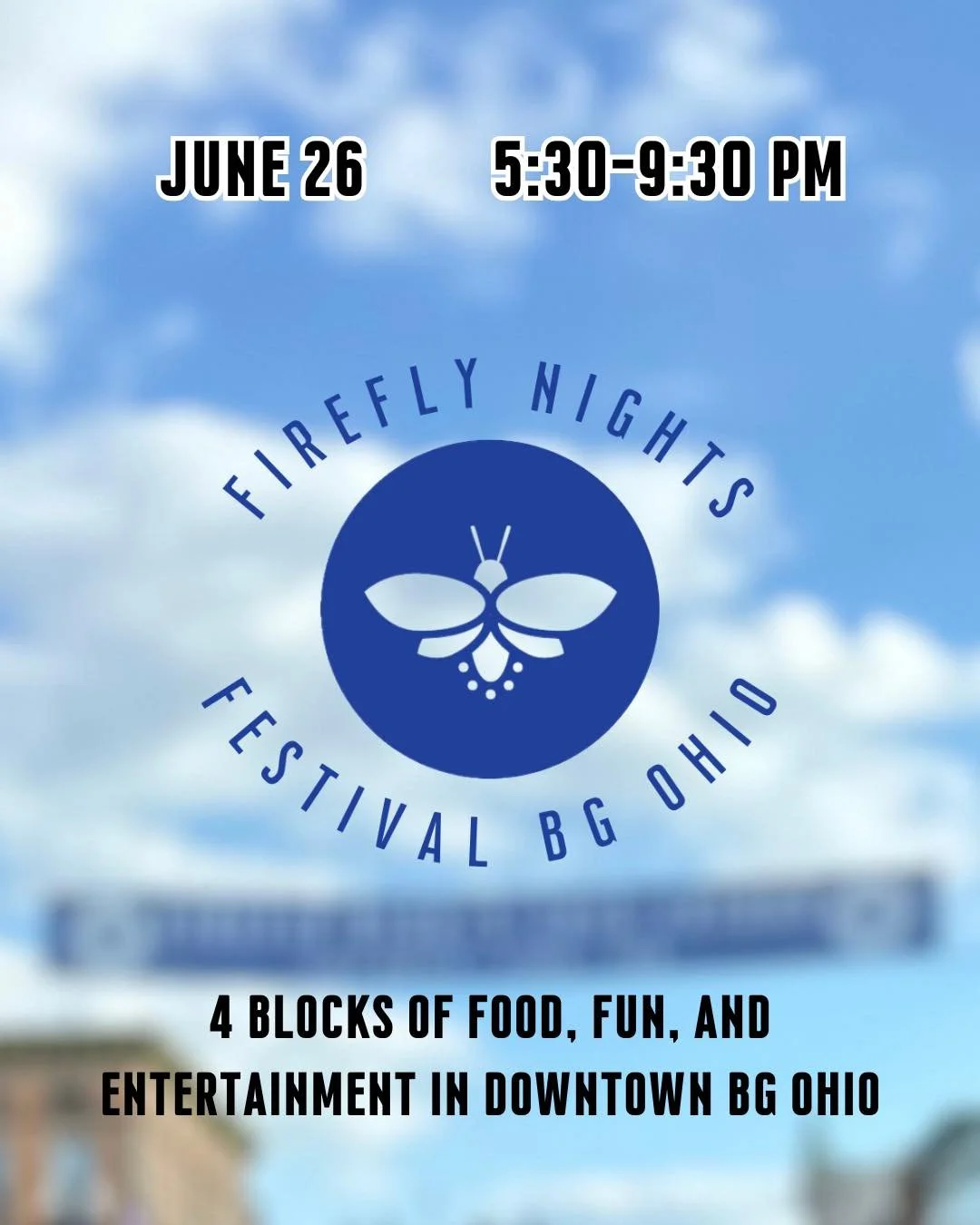 One month until our 2026 festival season kicks off! We are pivoting to the 4th Friday in June and July as well as expanding our festival to include 4 blocks of downtown BG!!! See you there on June 26 from 5:30-9:30 pm!