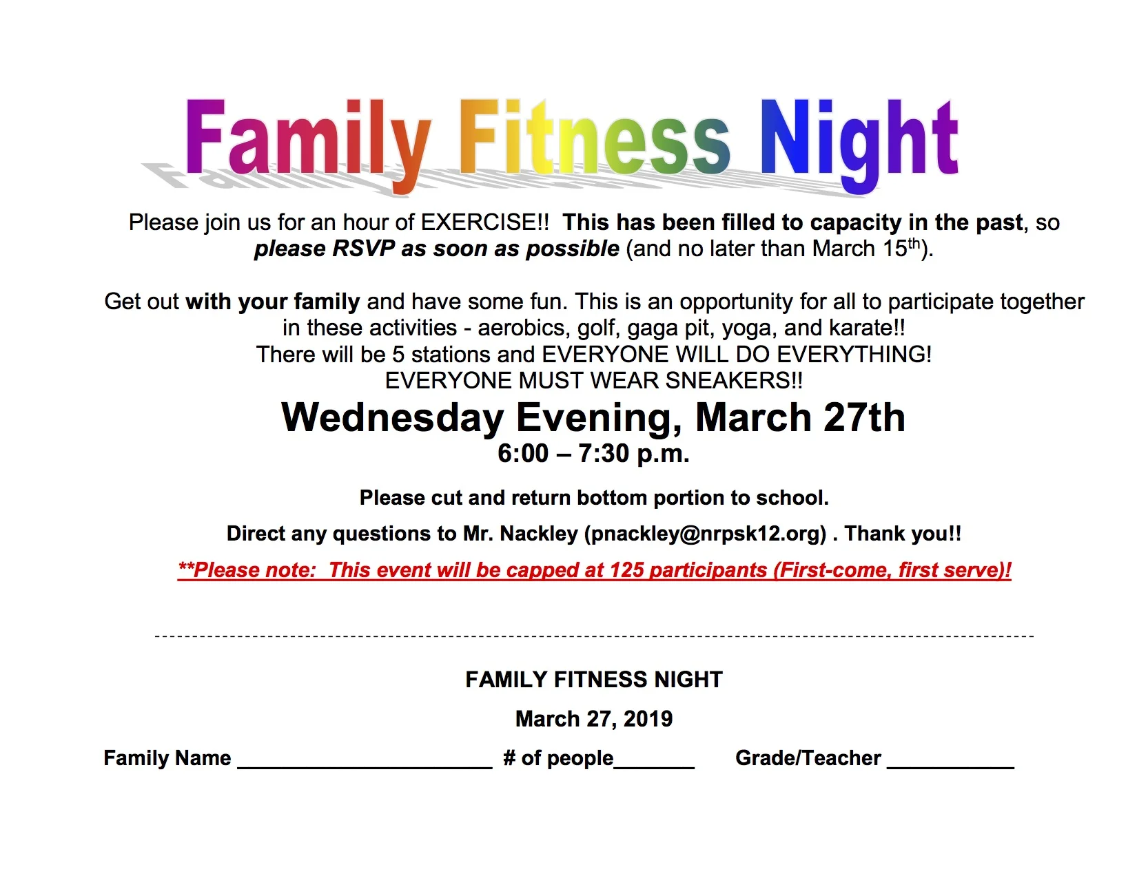 Family Fitness Night