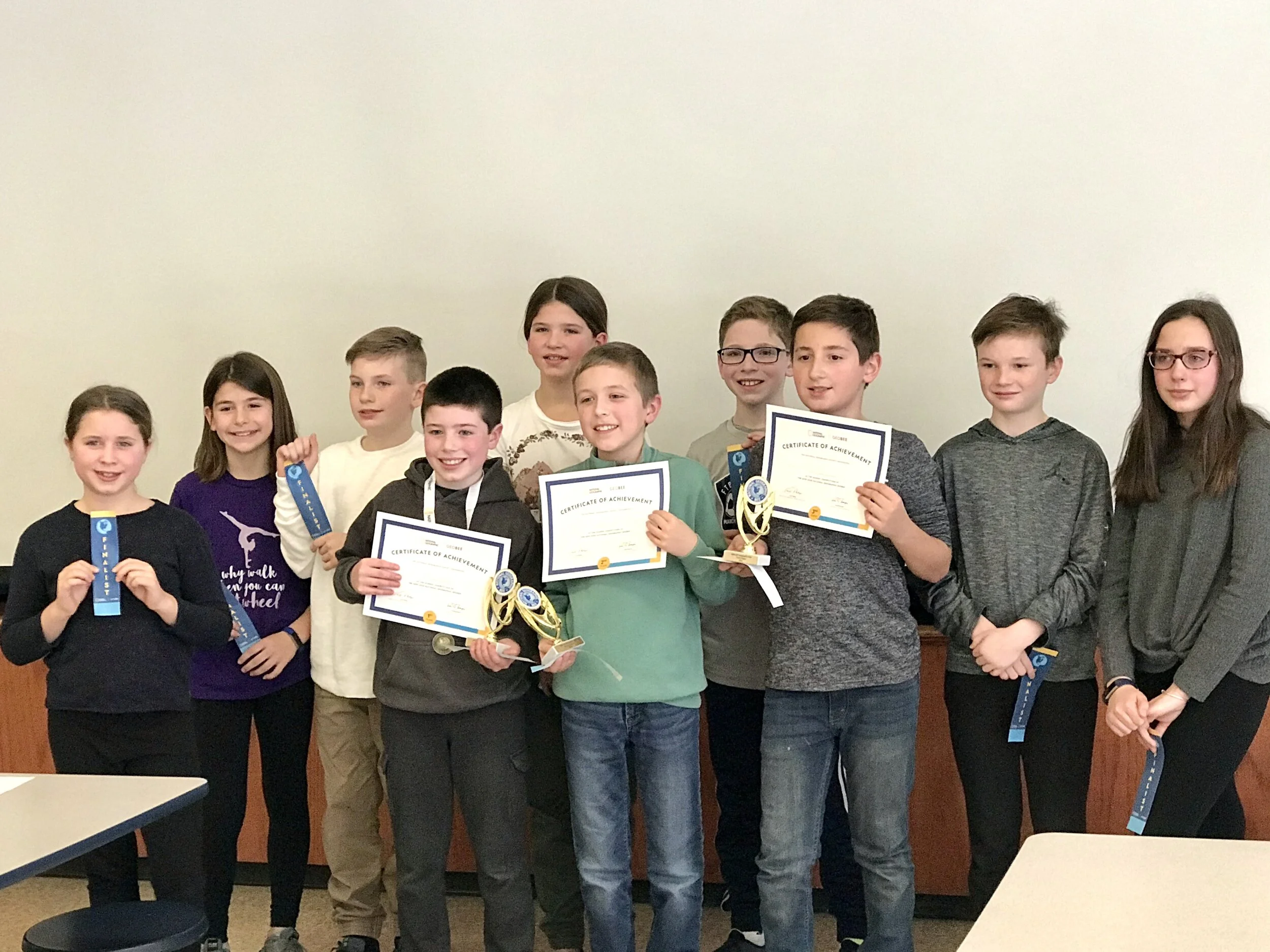 Fourth and Fifth Graders Participate in the National Geographic Geography Bee!