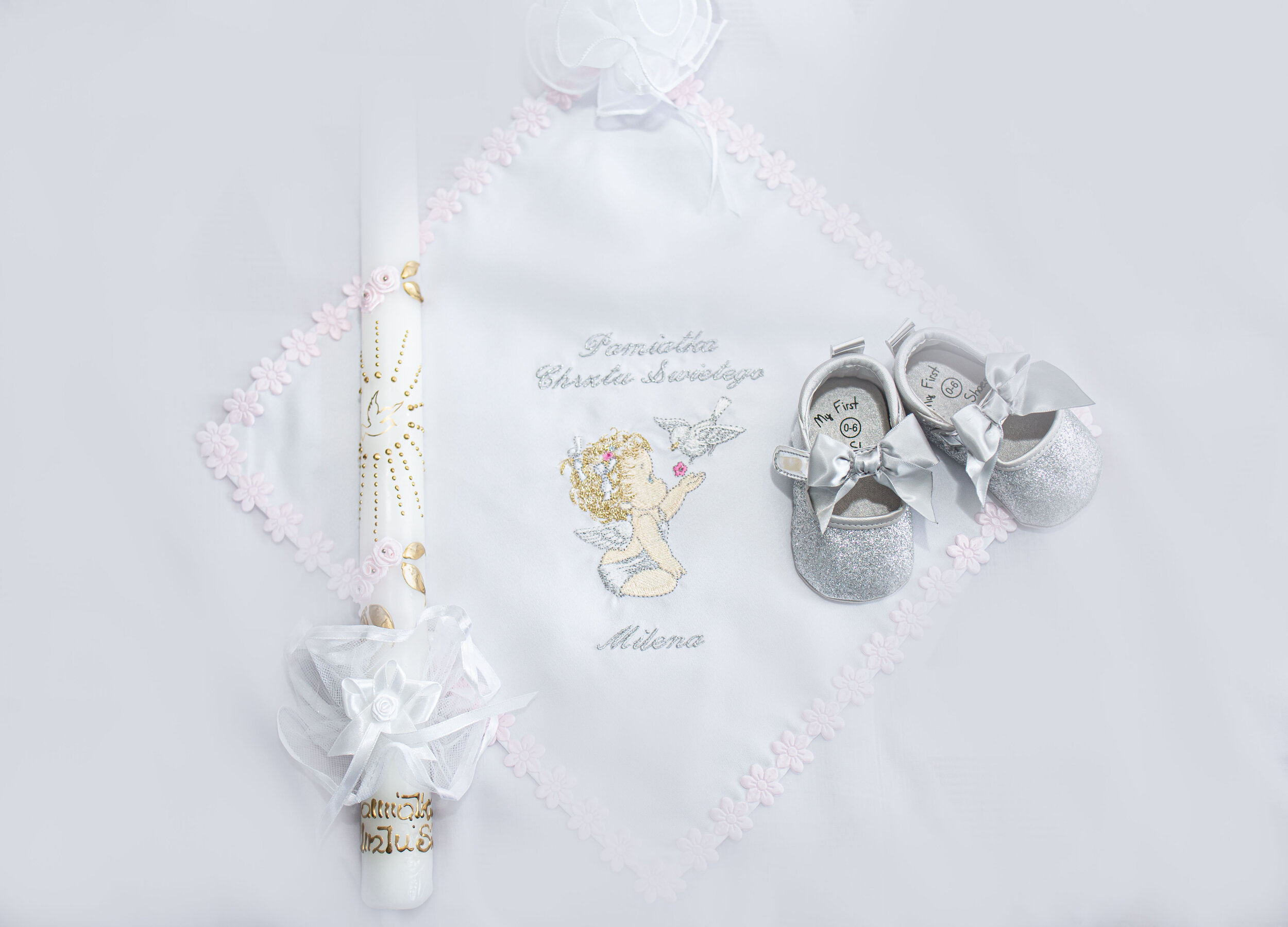 Christening Photo, Baby shoes, candle | Algonquin IL Photographer | Chicago Photography