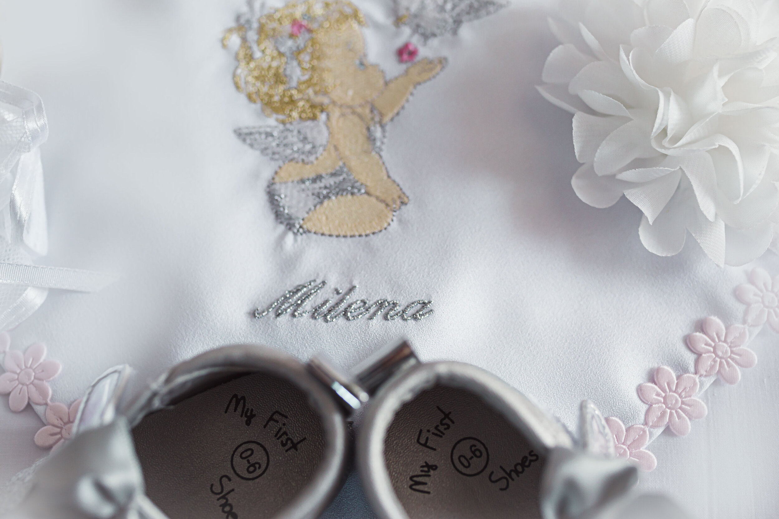 Christening Photo, baby shoes, Algonquin IL Photographer | Chicago Photography