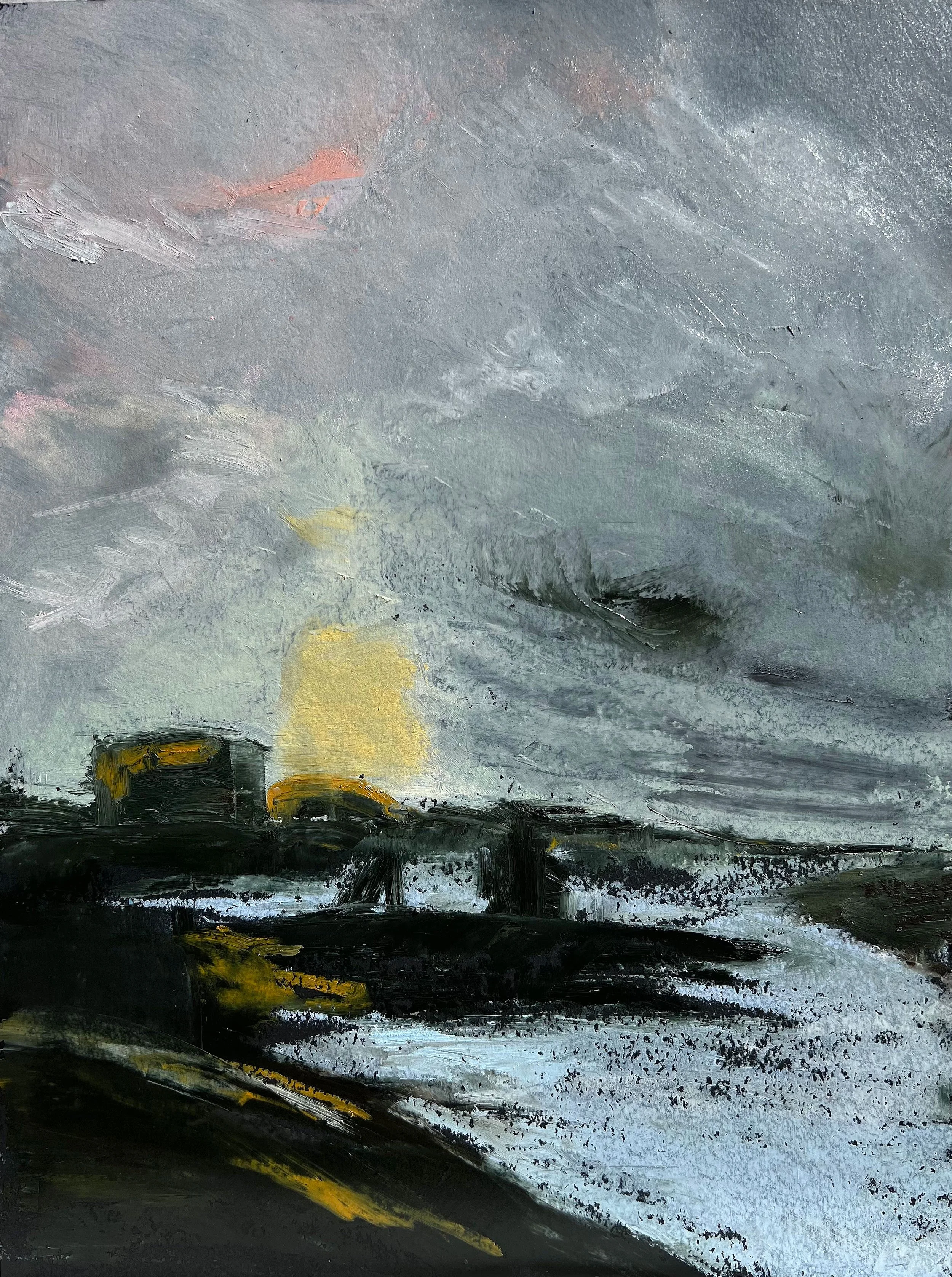 Sunlight on Landing, 22" x 28" (private collection, Chateau Orquevaux)