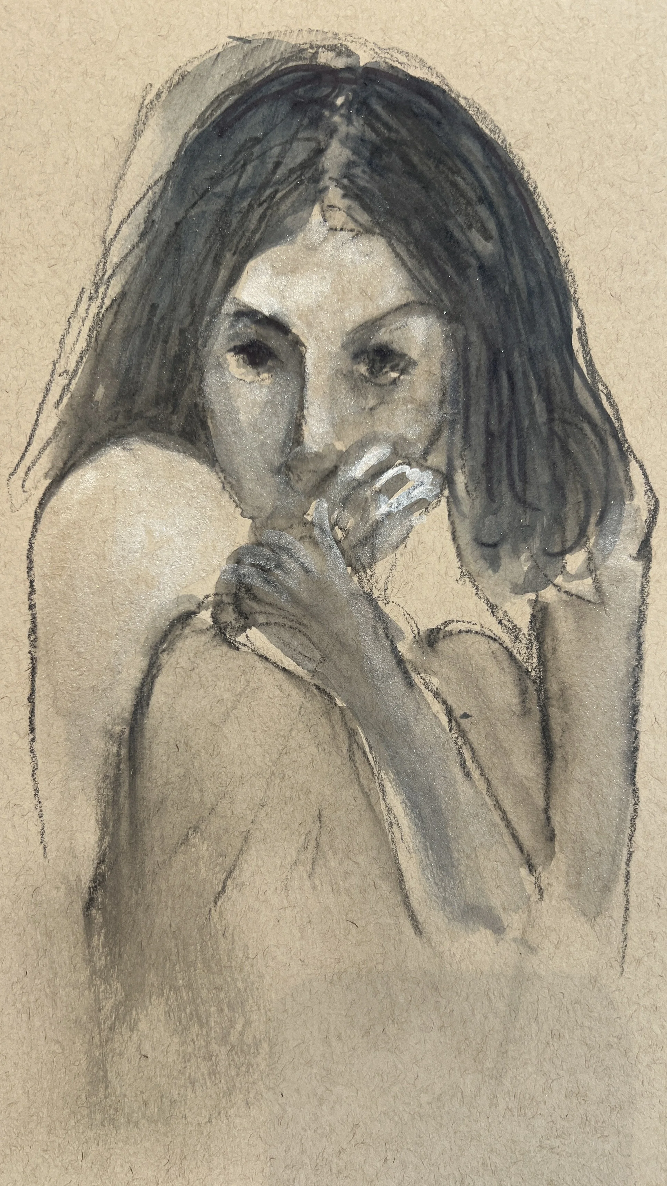 Catarina, watercolour on paper, 6” x 8", $200. 