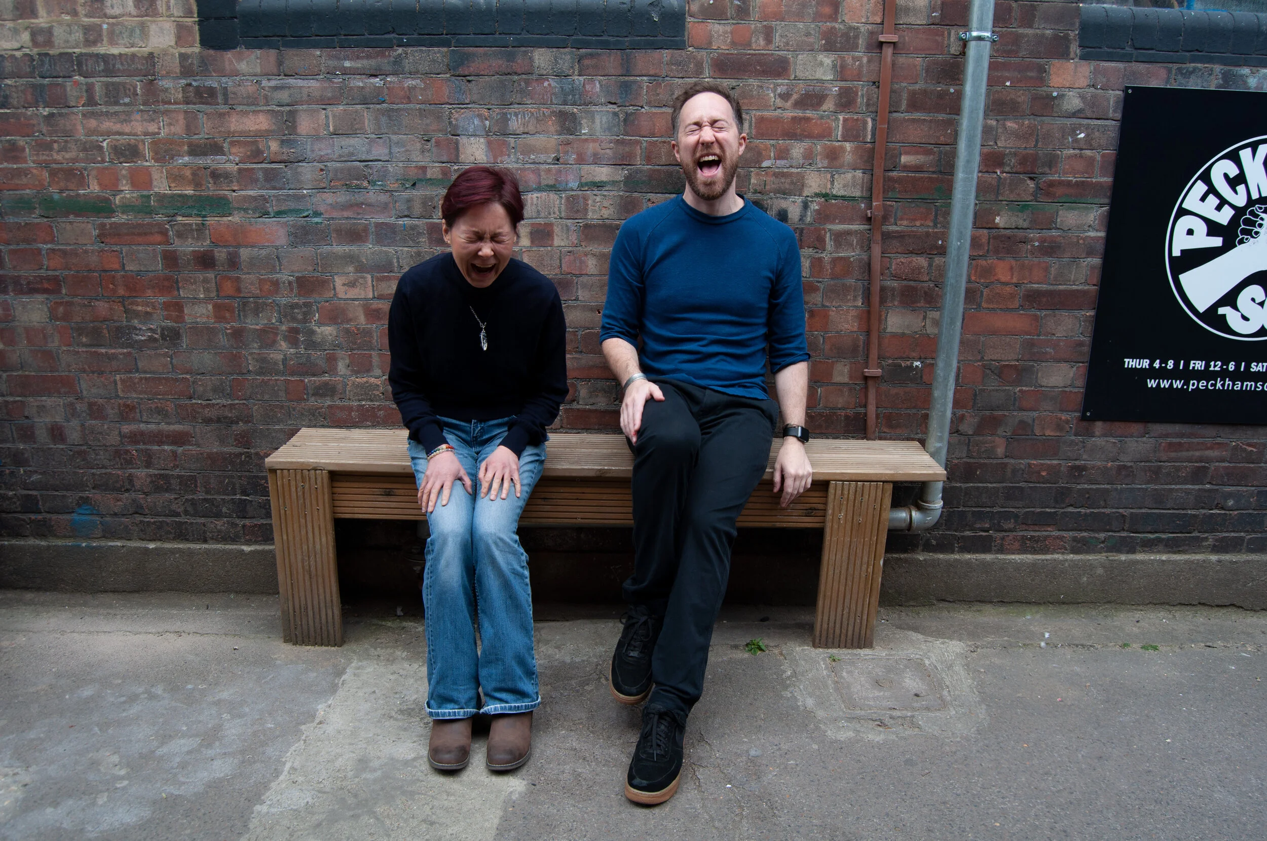 Steph Edwards (left) and Ryan Nell (right) in Peckham, June 2019