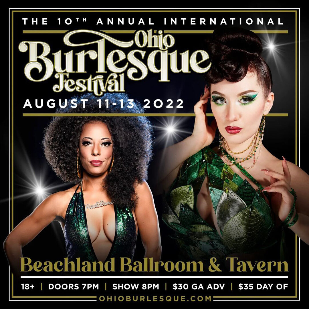 Are you near the Cleveland, OH area? Join myself &amp; 70 other outstanding performers at the 10th Annual @ohioburlesque Festival this week! You seriously don&rsquo;t want to miss the lineup including some of my personal favorites. 🎟🔗 in my profile