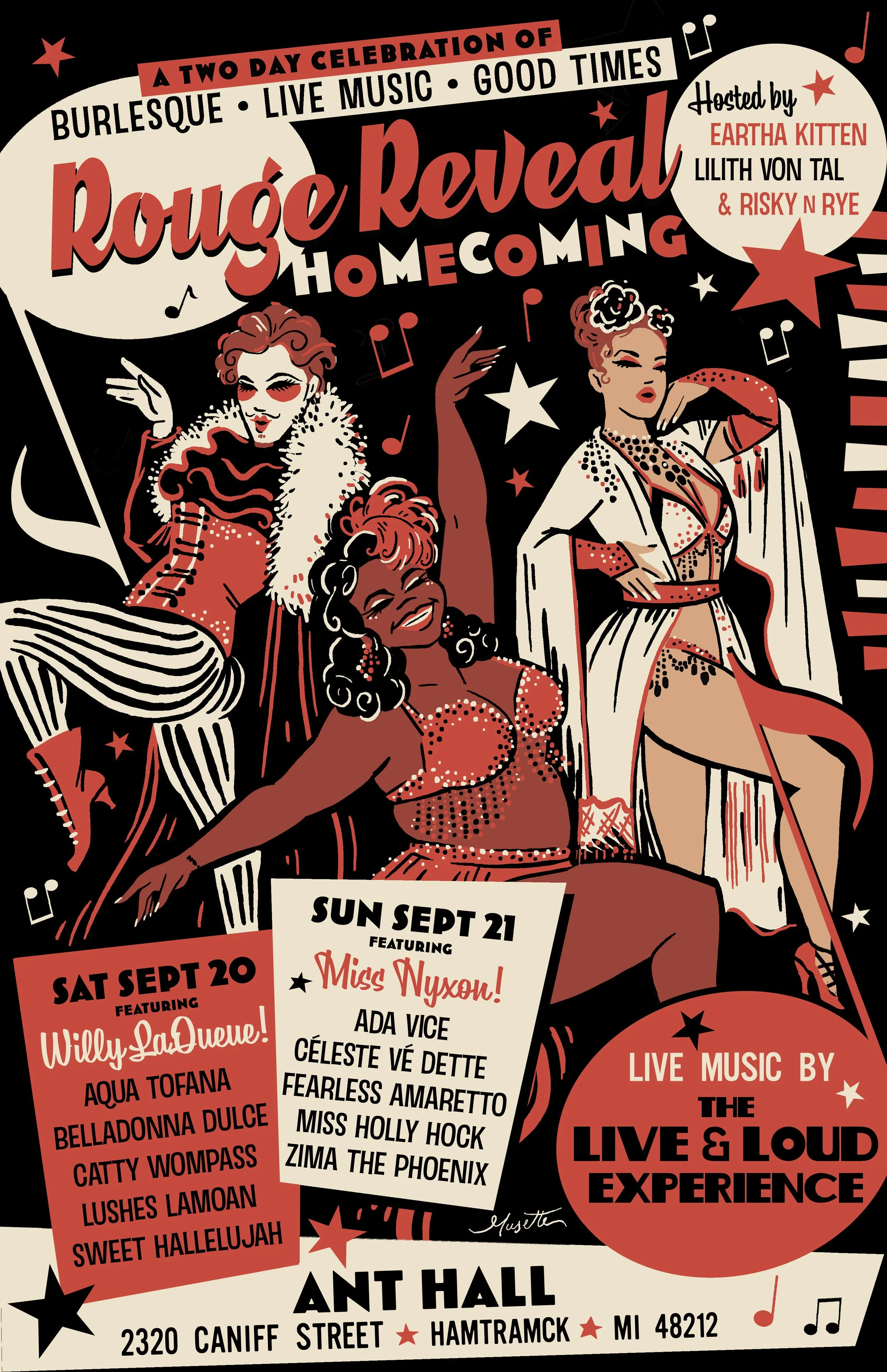 Rouge Reveal — Live Band Burlesque at Ant Hall