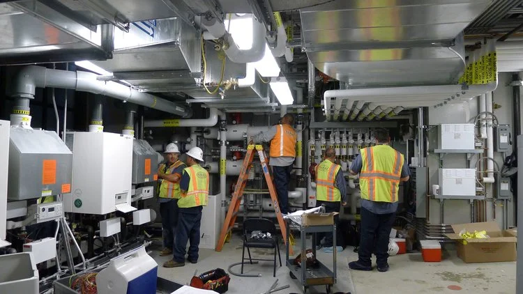 CONTROL CENTER OF THE MECHANICAL SYSTEM IN THE BASEMENT