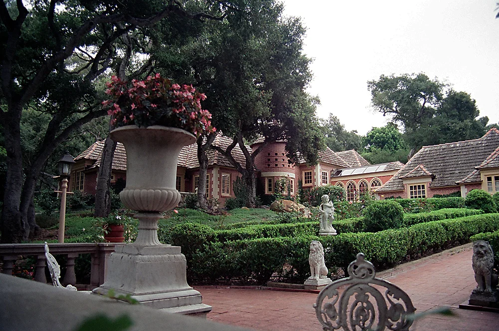 Addition (to the right) of a unique French Chateaux Style Home in Montecito, California