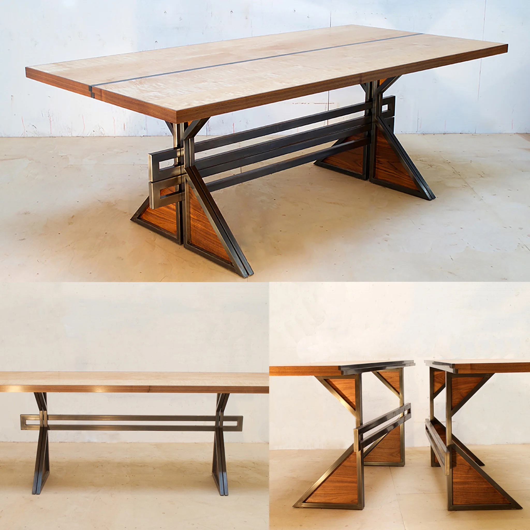  An NK Woodworking project for which Out of Round provided custom metal components and hand-made casters to allow two independent tables to lock together for larger functions. 