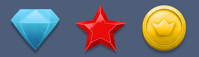 A set of painterly icons. It was important that they look hand drawn and not hyper polished.