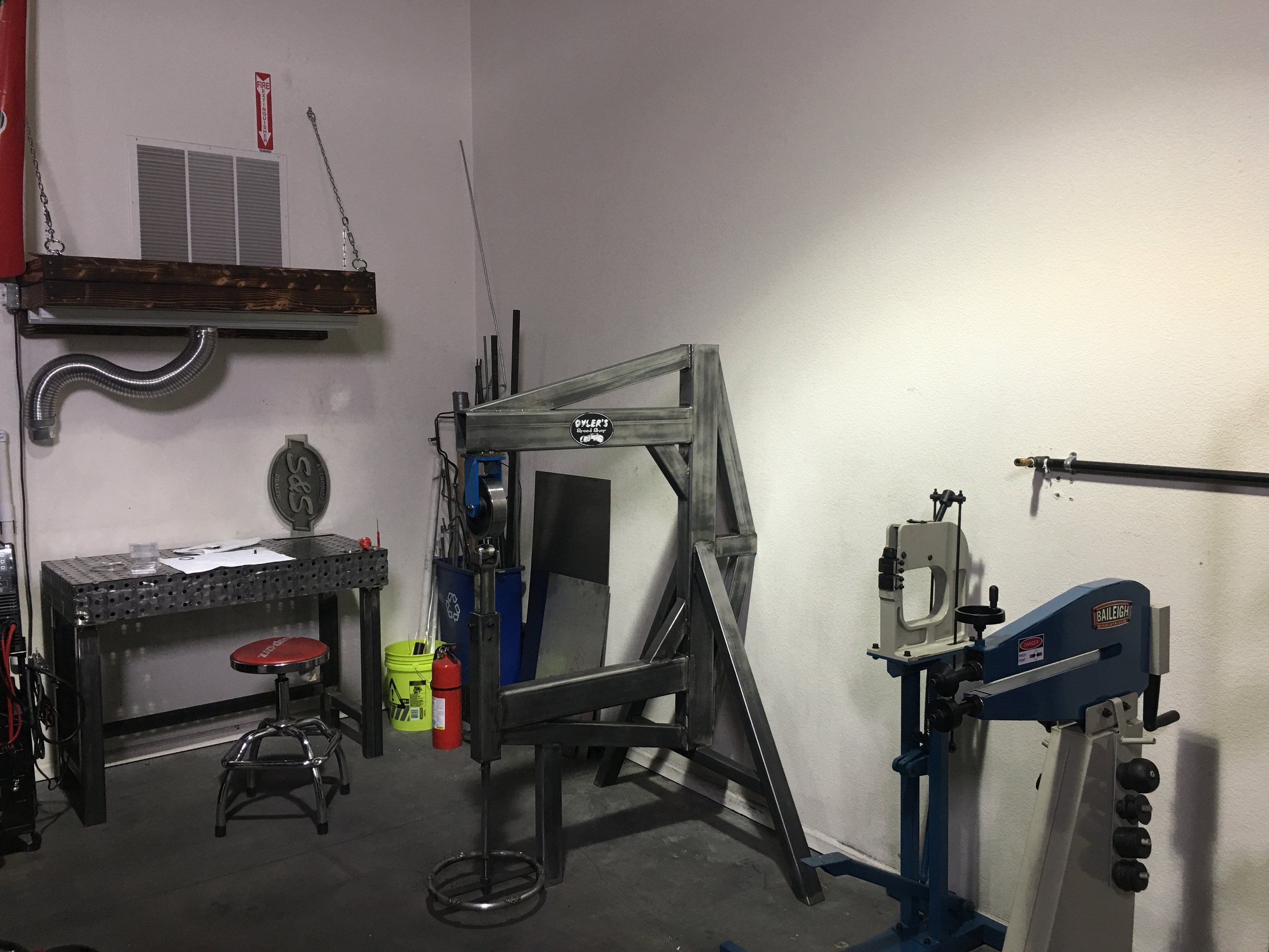 The shop’s metal working area. 