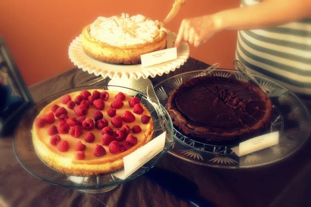 Cheesecakes are one of my favorite and surprisingly easy go-to’s for inviting people over.